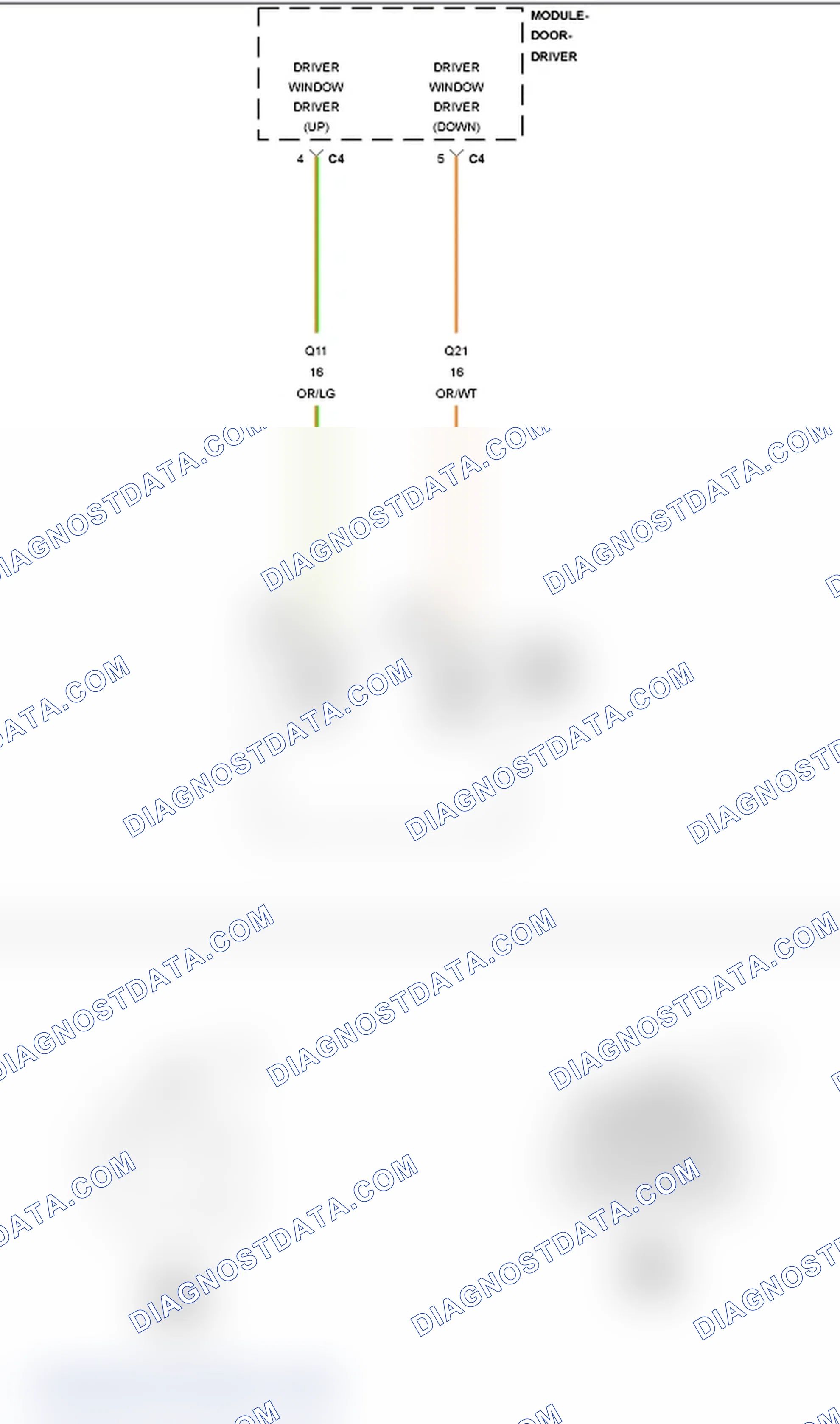 Scheme 208: B1853-11-DRIVER WINDOW CONTROL - CIRCUIT SHORT TO GROUND