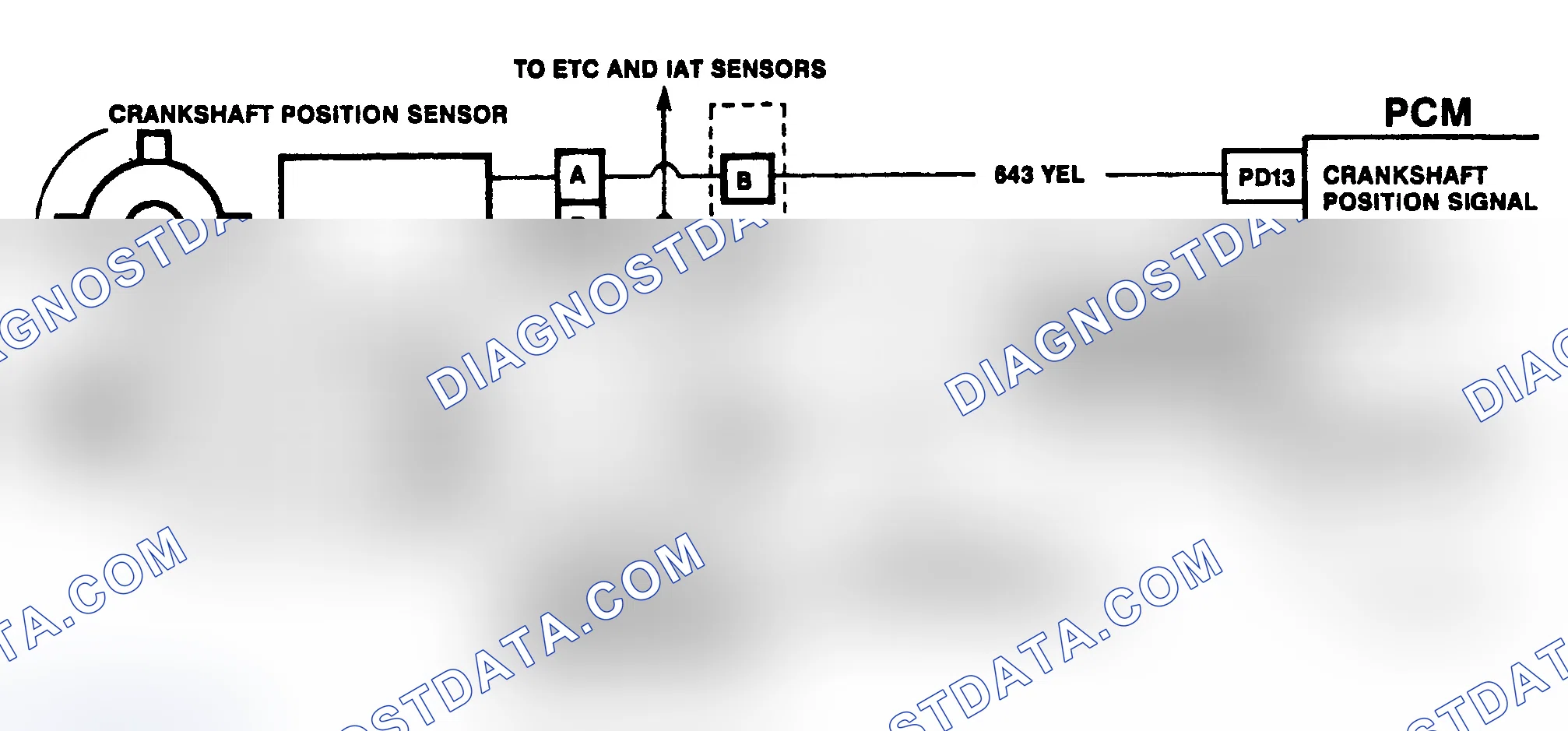 Scheme 327: DTC 19 Schematic ("C" & "K" Series) Crankshaft Position Reference Error
