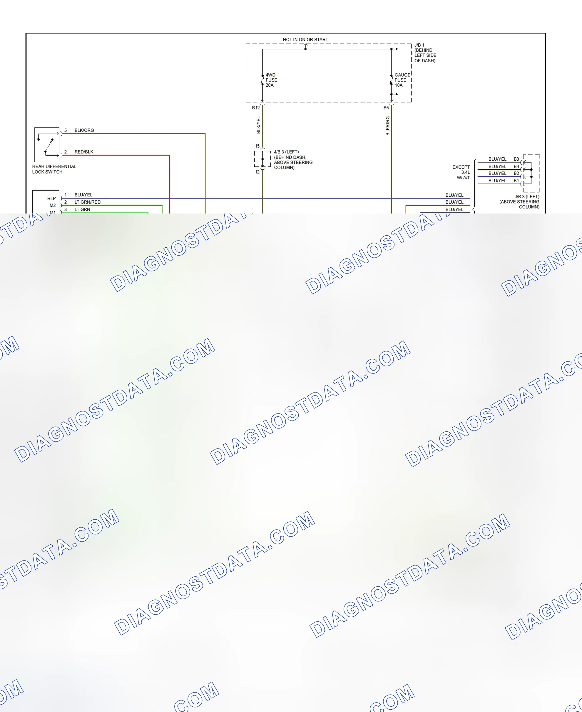 Scheme 55: Rear Differential Lock System Wiring Diagram (1999 Tacoma)