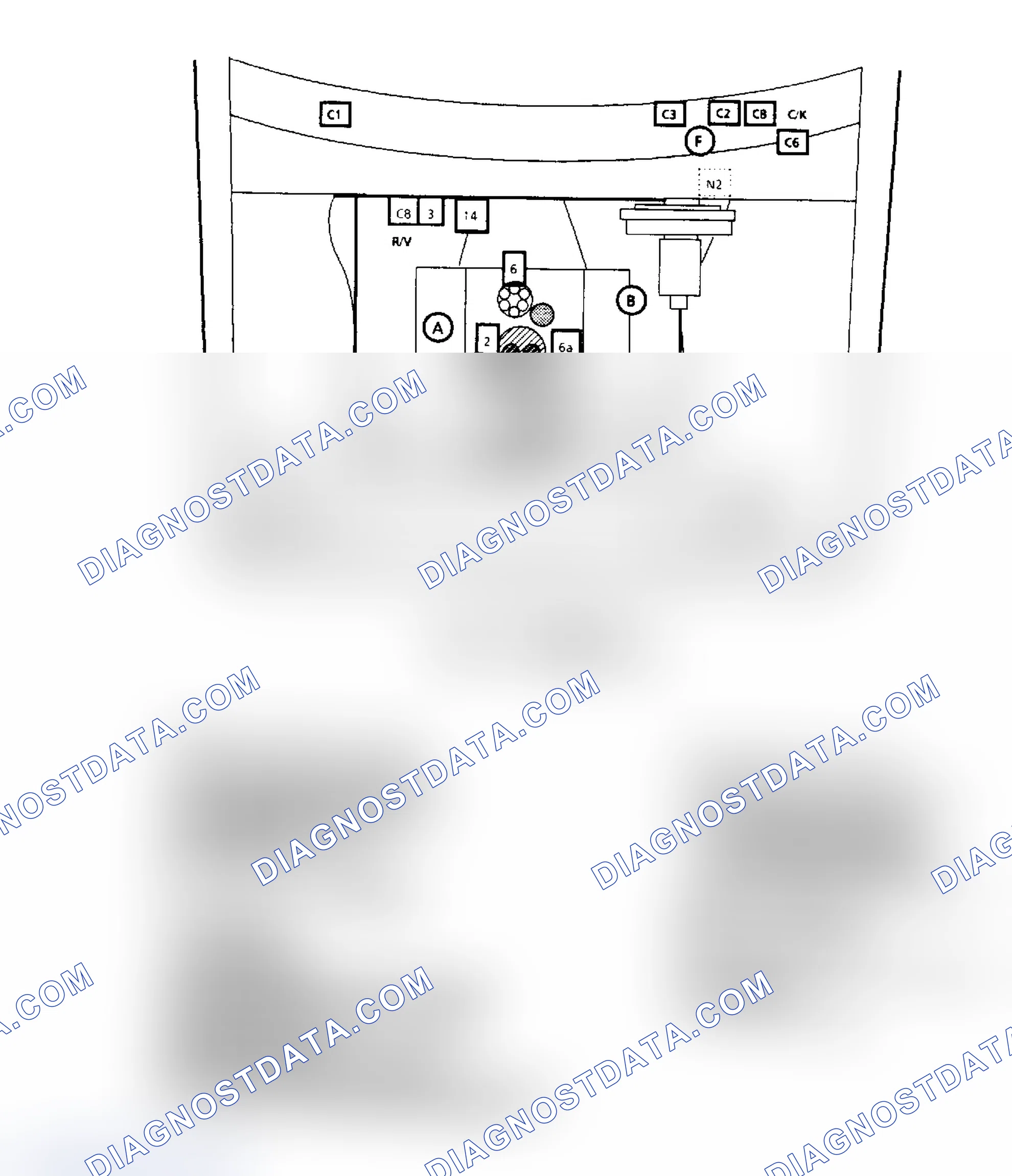 Scheme 149: Component Locations for "C/K" Series & "R/V" Series 7.4L