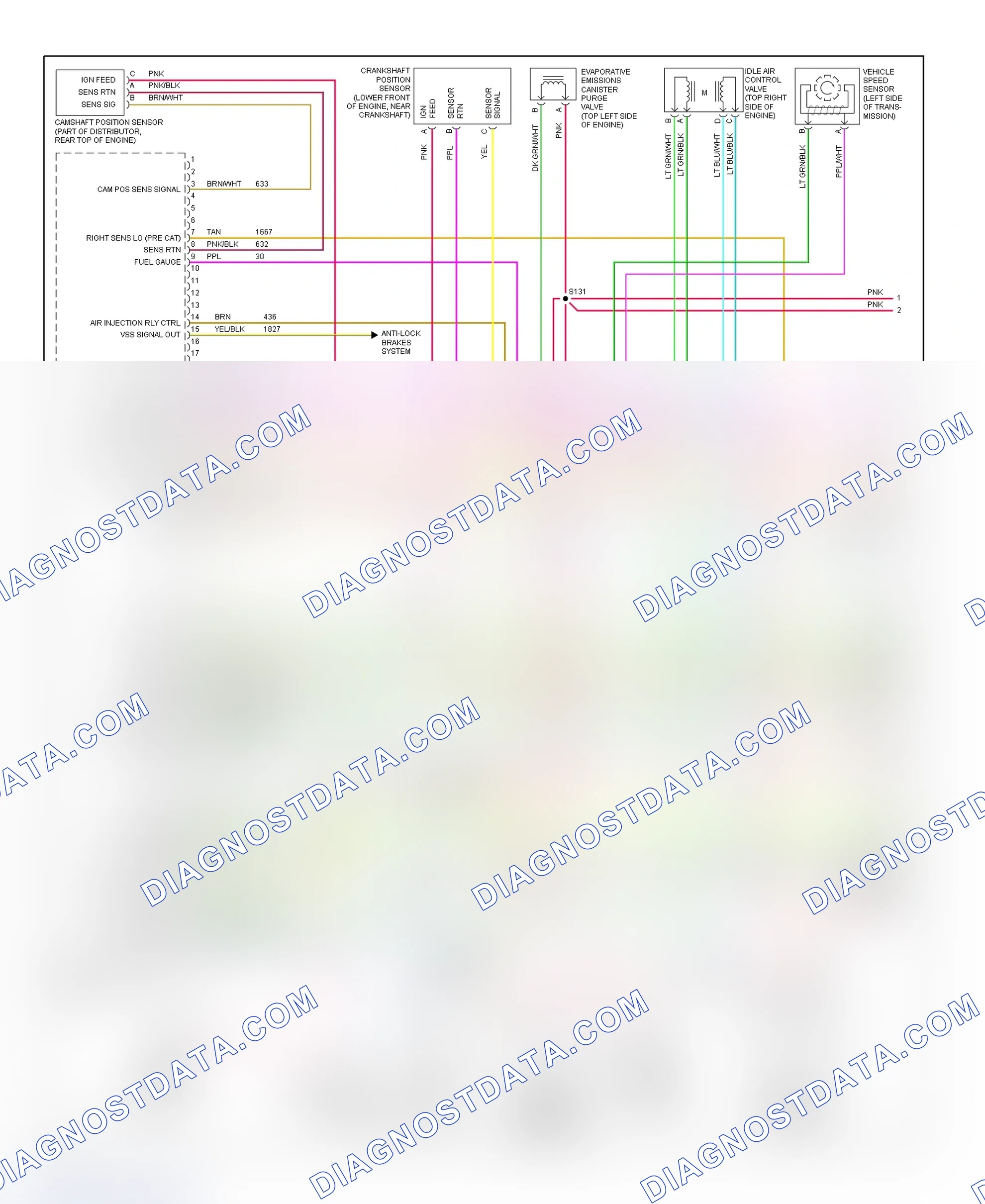 Scheme 60: PCM Wiring Diagram (Express & Savana - 7.4L - 1 Of 4)