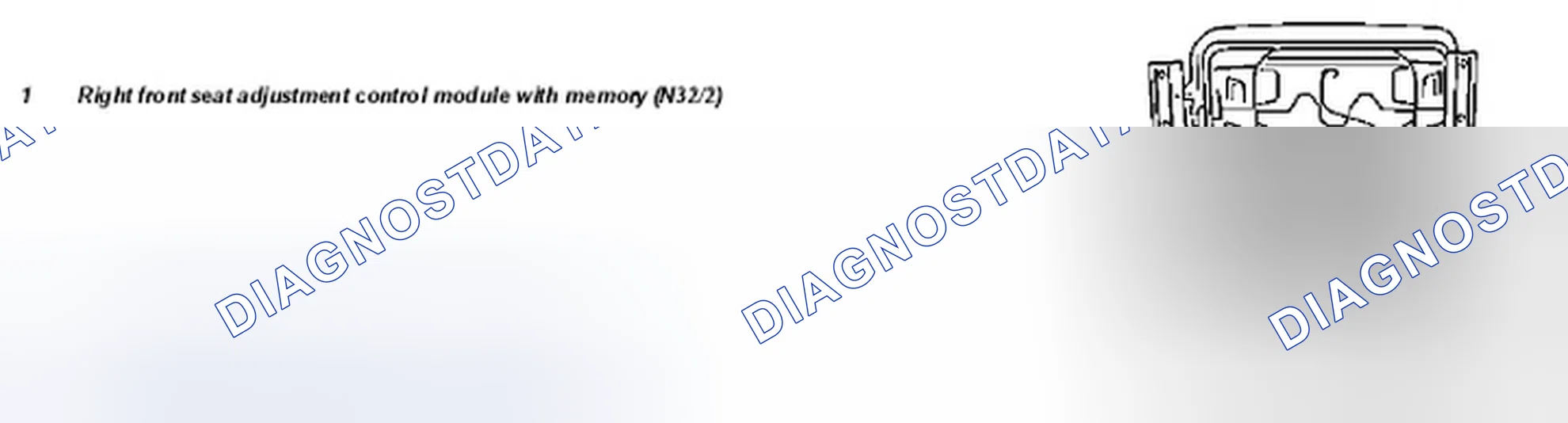 Scheme 27: Identifying Right Front Seat Adjustment Control Module With Memory Location - Shown On Model 220