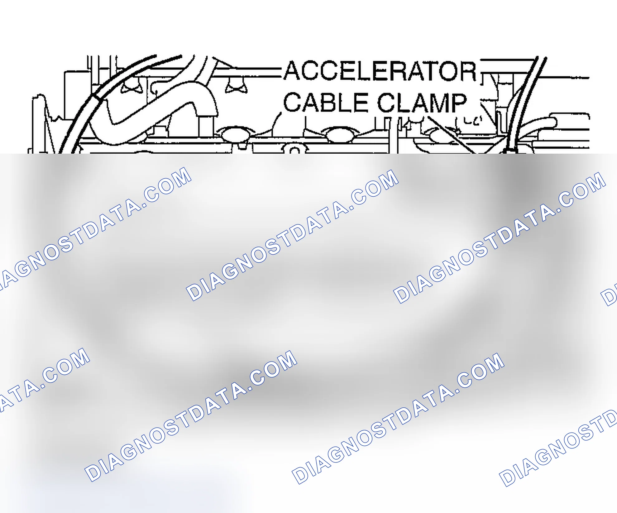 Scheme 129: >> A << ACCELERATOR CABLE ASSEMBLY INSTALLATION