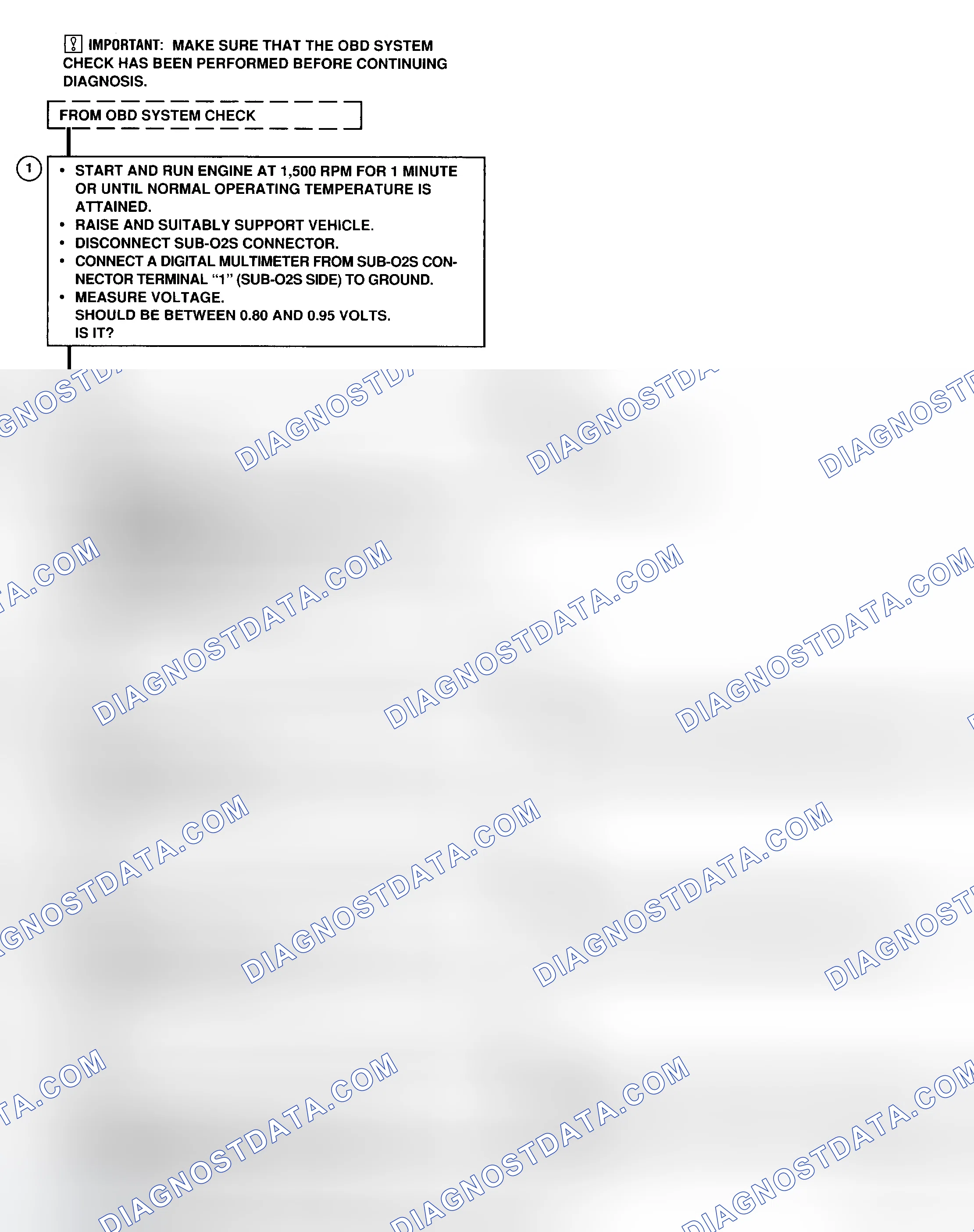 Scheme 44: CODE 27 - Flow Chart (PRIZM - CALIF. EMISSIONS) Sub-oxygen Sensor, Open Or Shorted Circuit