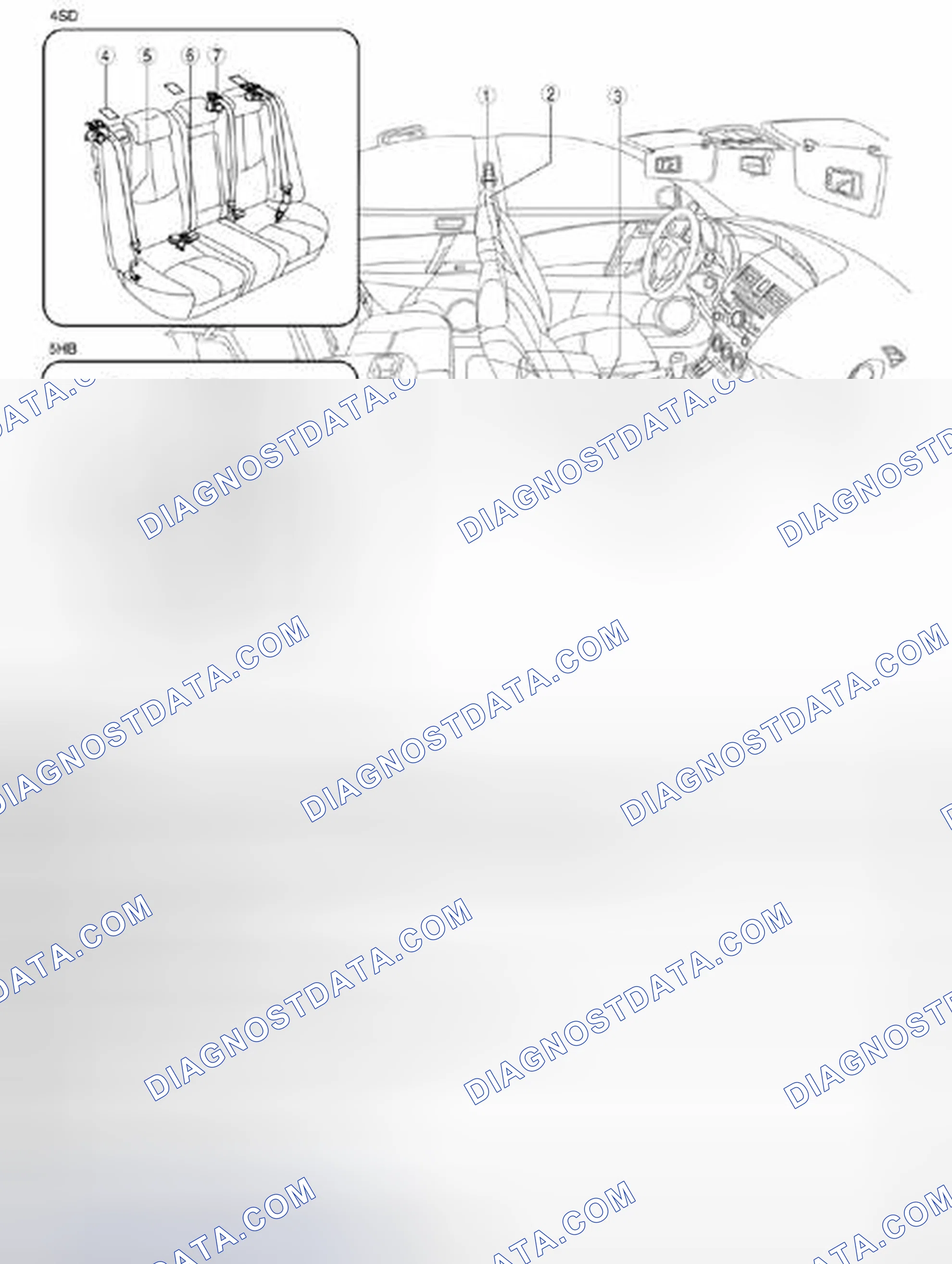 Scheme 1: Locating Seat Belt Components