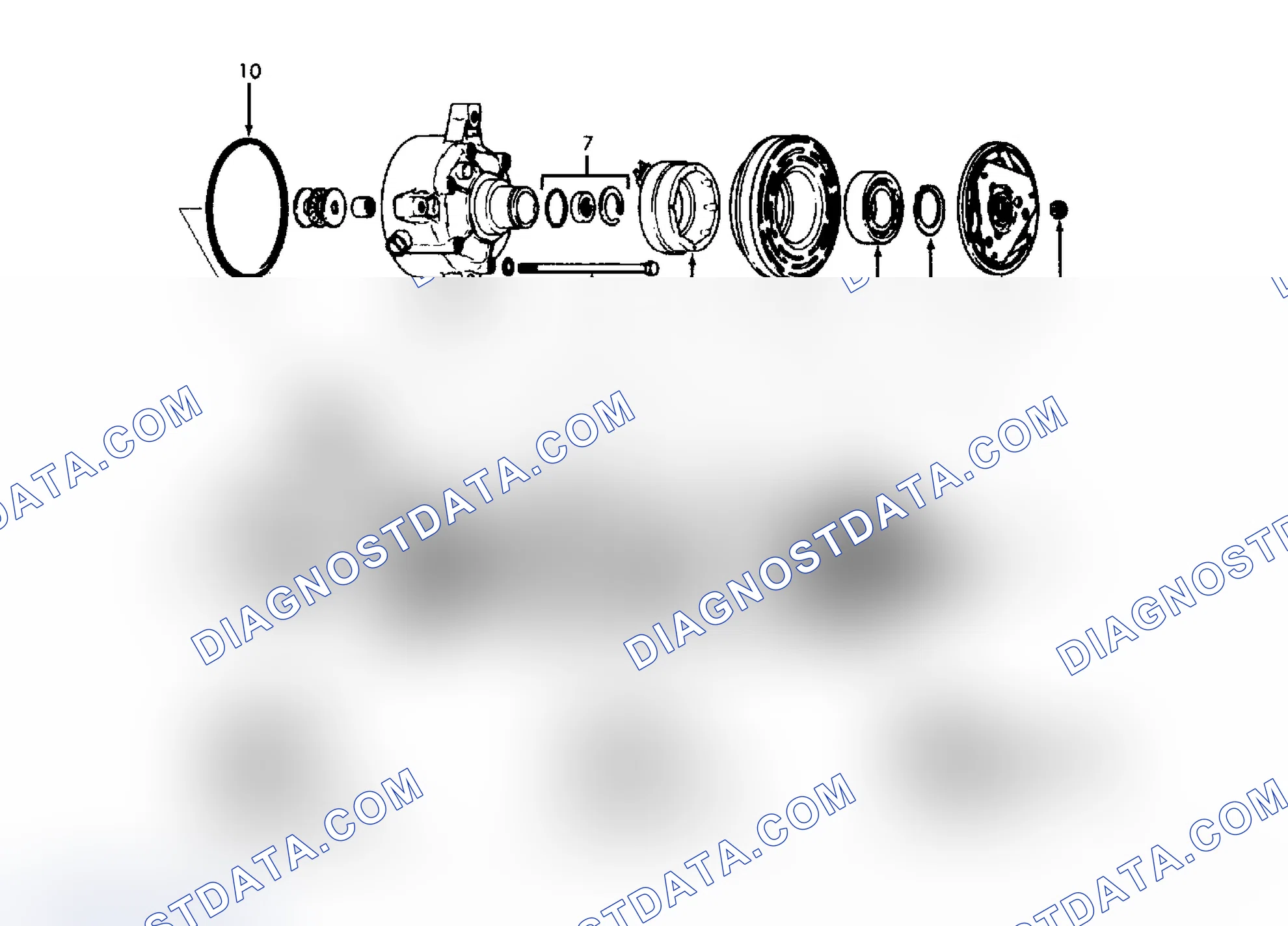 Scheme 7: Exploded View of Harrison V5 5-Cylinder Compressor