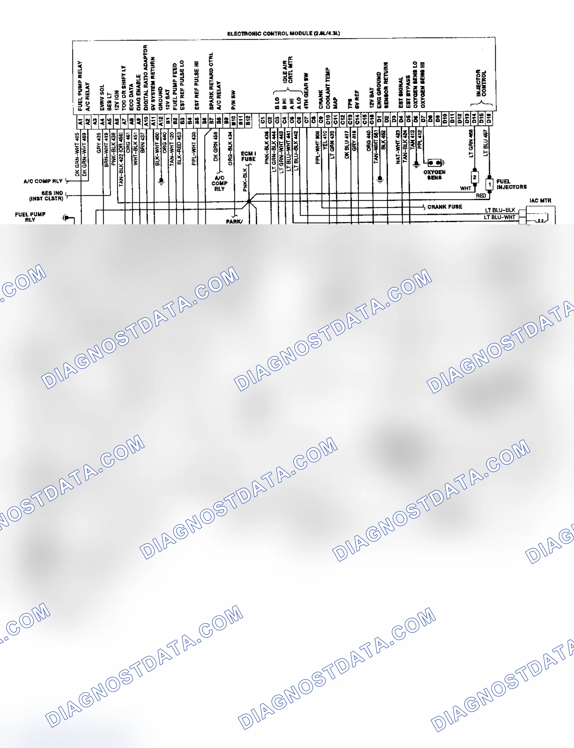 Scheme 22: "S" & "T" Series 2.8L & 4.3L TBI/CCC Wiring Diagram