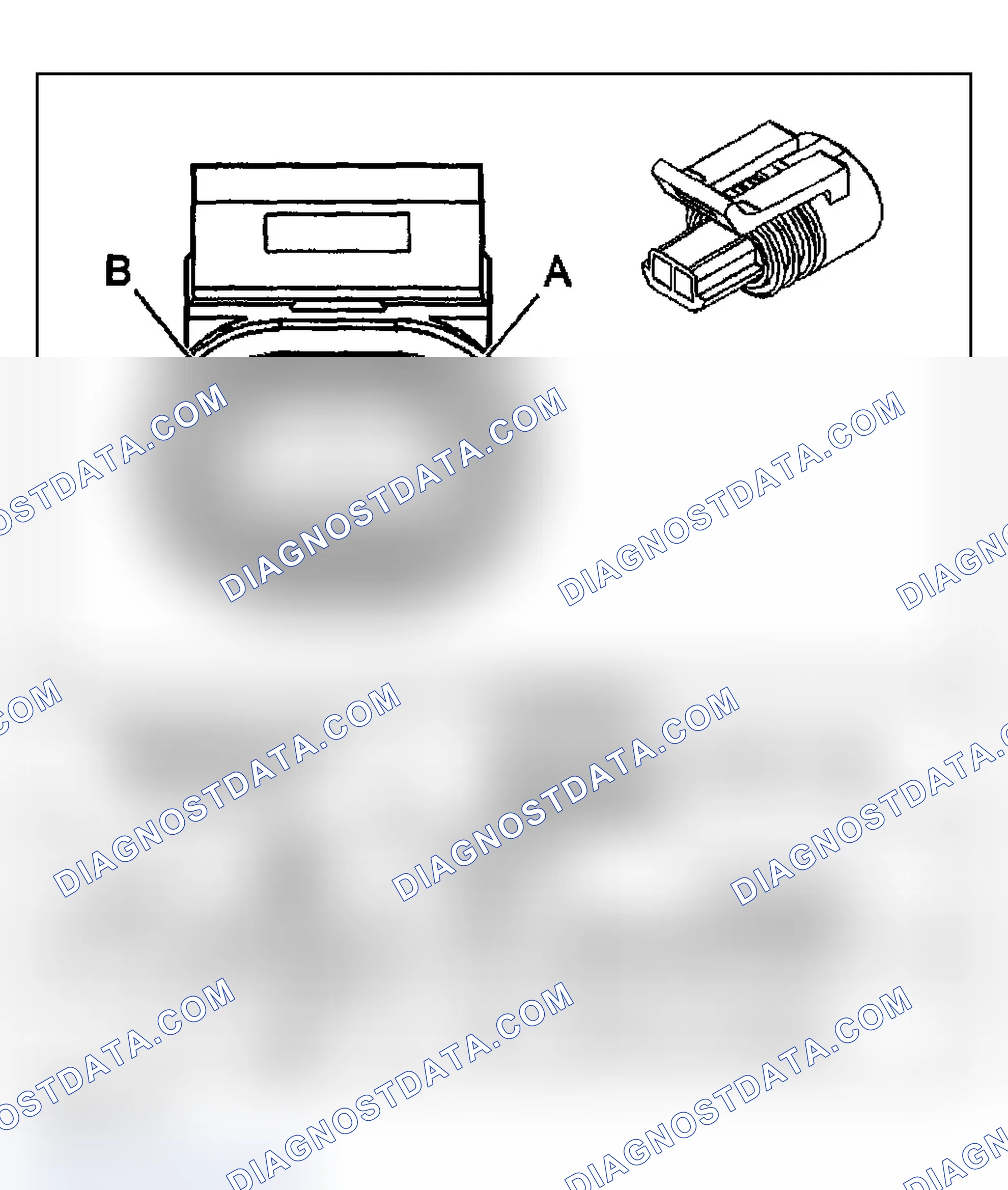Scheme 348: Automatic Transmission Related Connector End Views