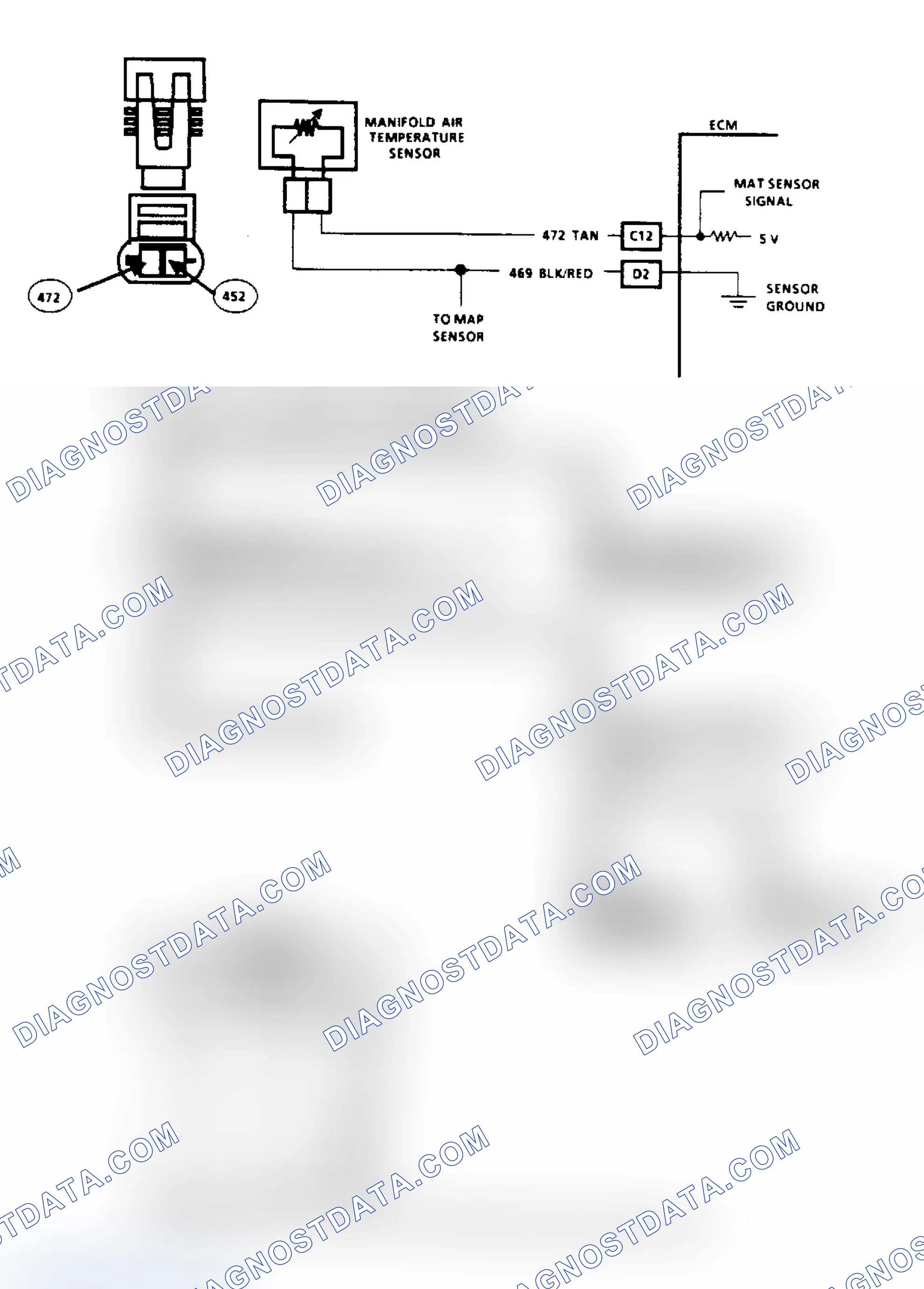 Scheme 55: Code 23, MAT Sensor Voltage High (2.5L) Flow Chart & Schematic