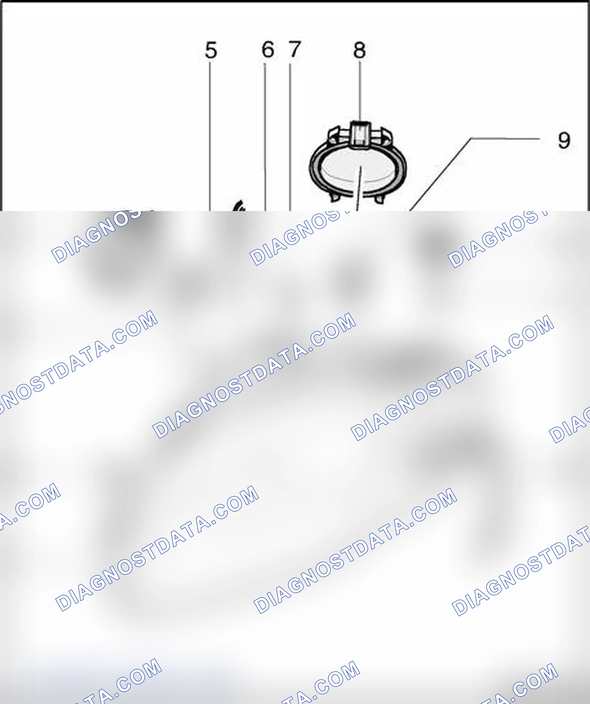 Scheme 201: Halogen headlamps, assembly