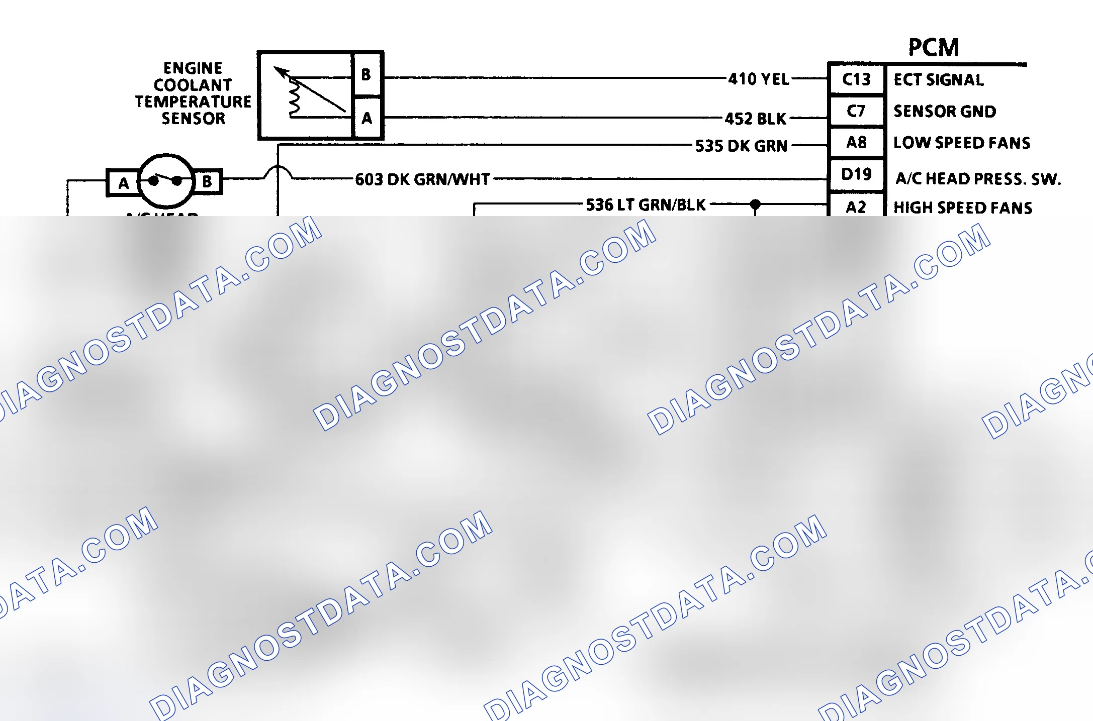 Scheme 257: Code 69 Schematic (3.8L "W" Body) A/C Head Pressure Switch