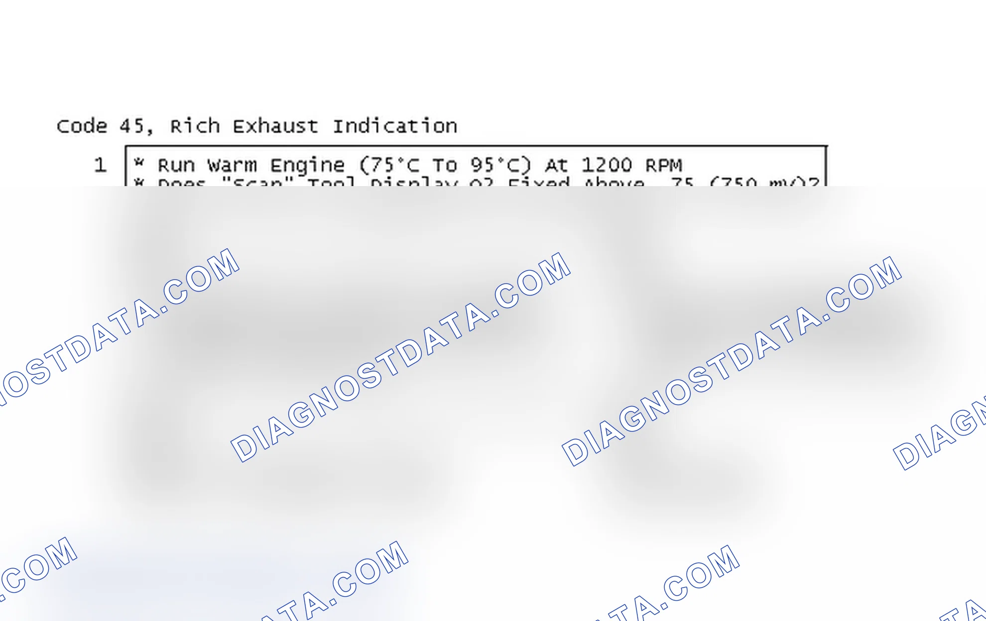 Scheme 636: Code 45, Rich Exhaust Indication