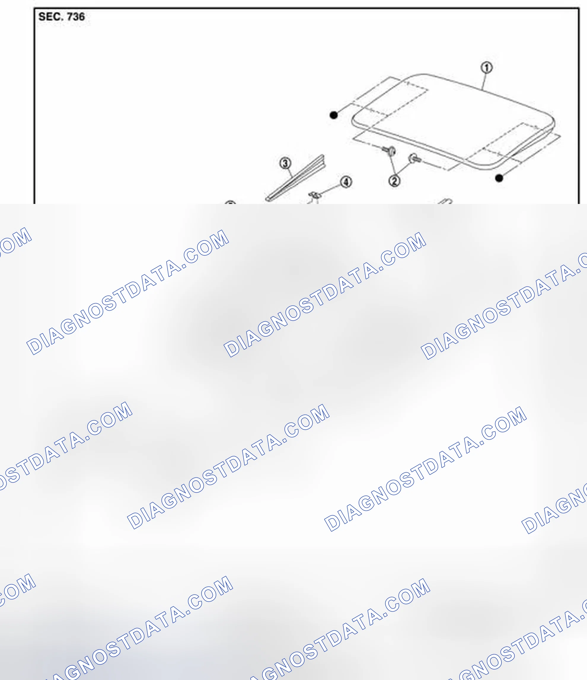 Scheme 176: REAR SUNROOF: Exploded View