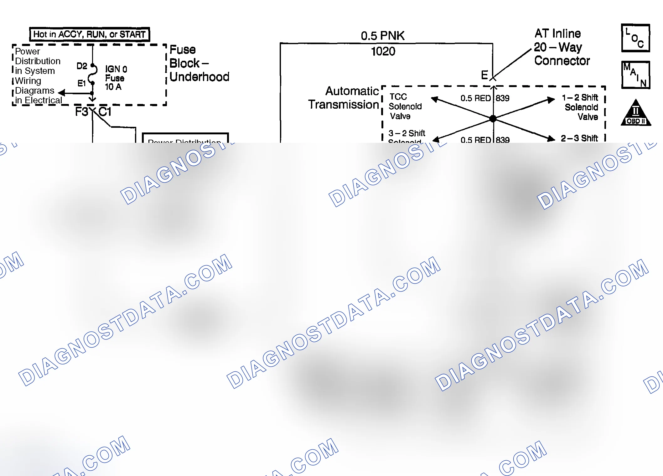 Scheme 407: DTC P1860: Open, Short To Ground Or Short To Power In The TCC PWM Solenoid Valve Circuit