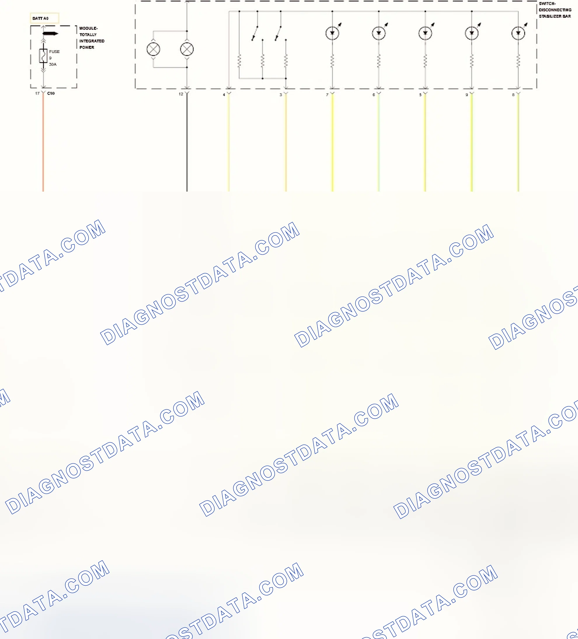 Scheme 622: C230F-LOCKER/DIFFERENTIAL INDICATOR SUPPLY CIRCUIT PERFORMANCE