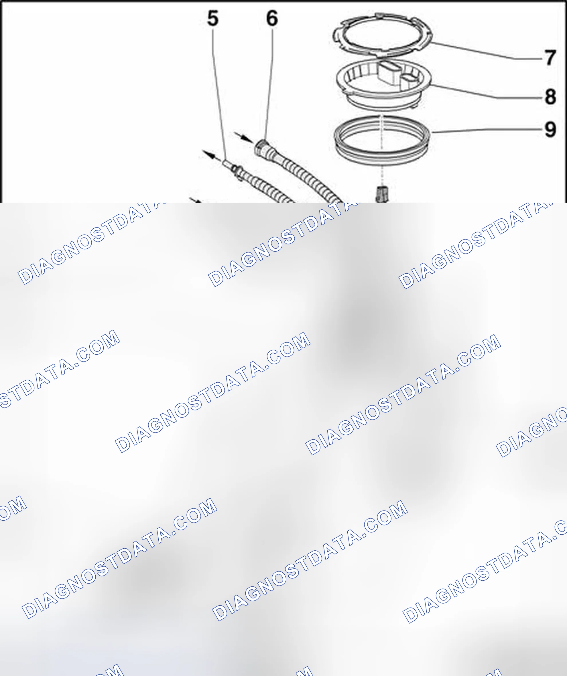 Scheme 701: Left Fuel Delivery Unit with Transfer Fuel Pump, Fuel Level Sensors 1 and 3, Component Overview