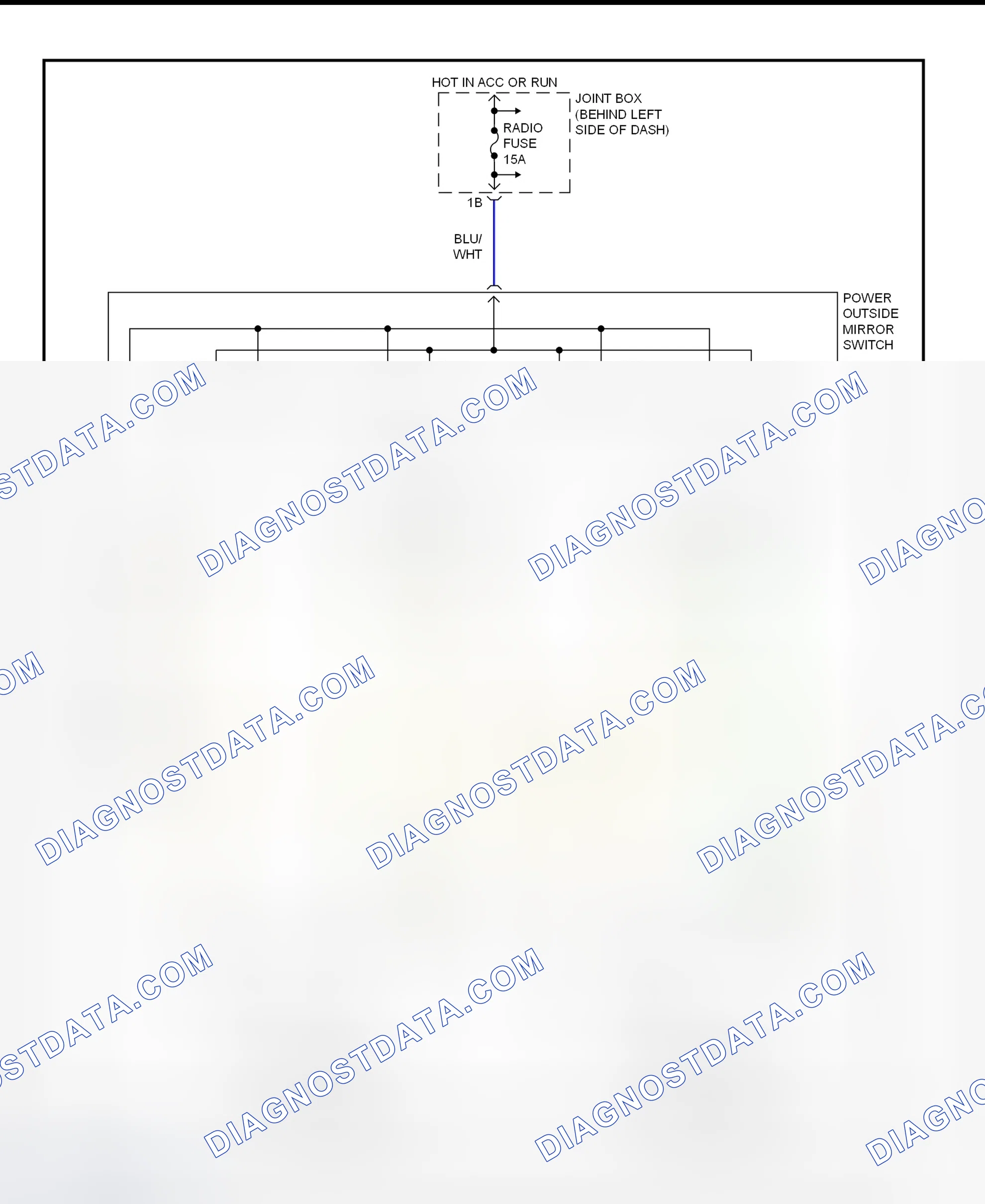 Scheme 5: Power Mirror System Wiring Diagram (626)