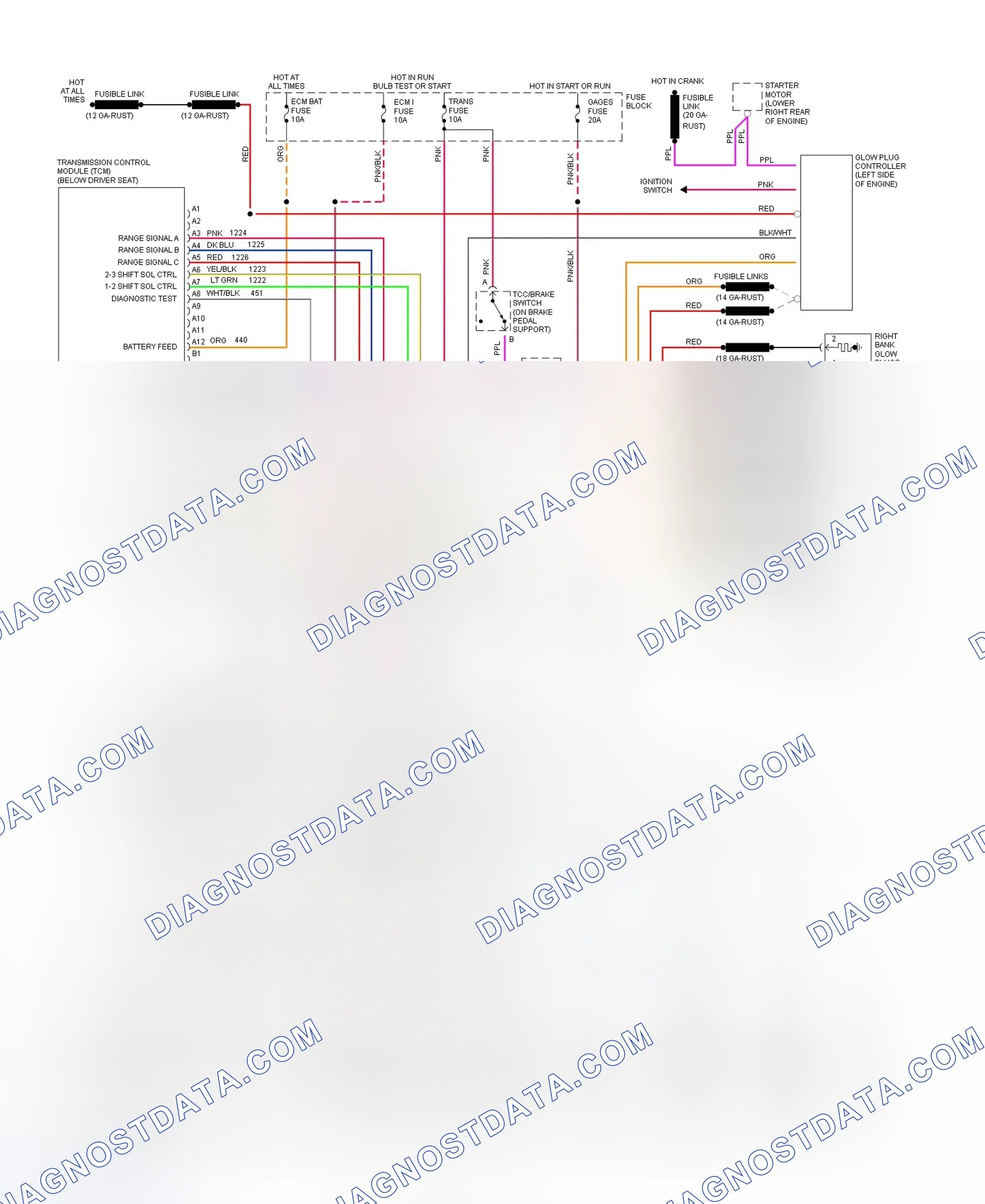 Scheme 250: Wiring Diagram For Van - VIN Y With 4L80-E