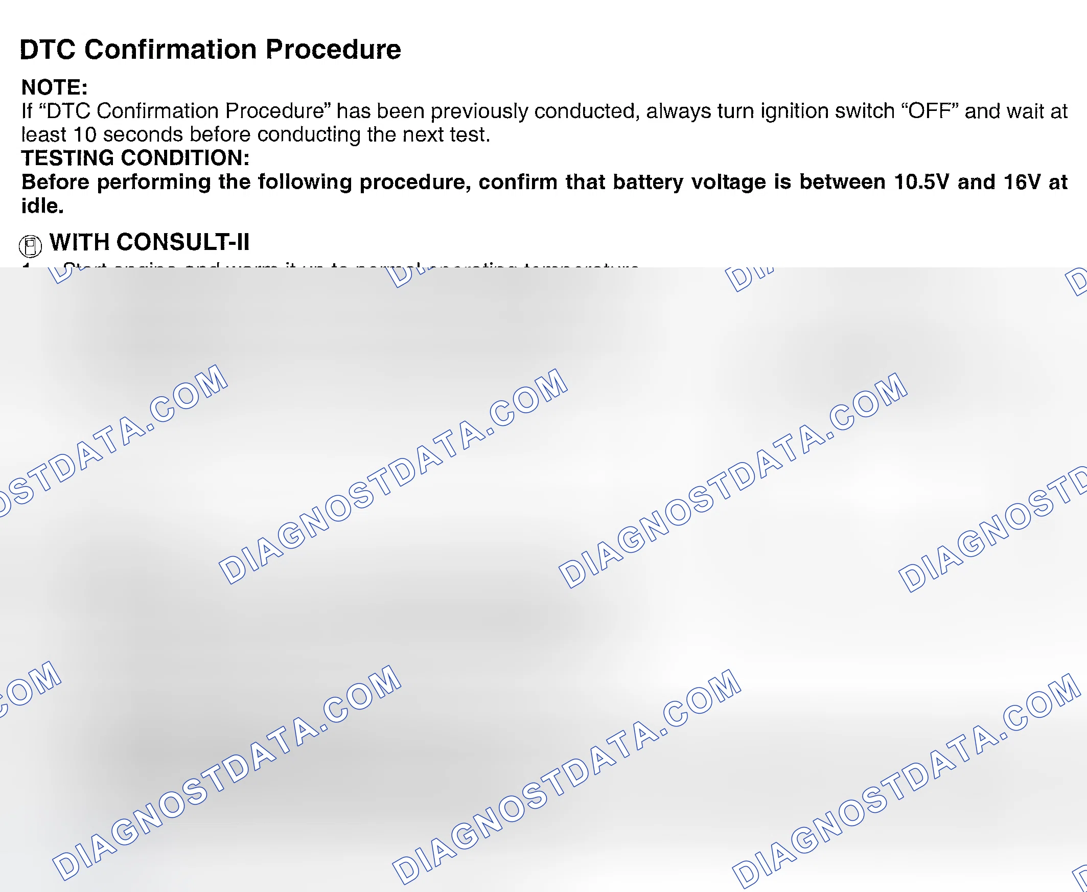 Scheme 276: DTC Confirmation Procedure