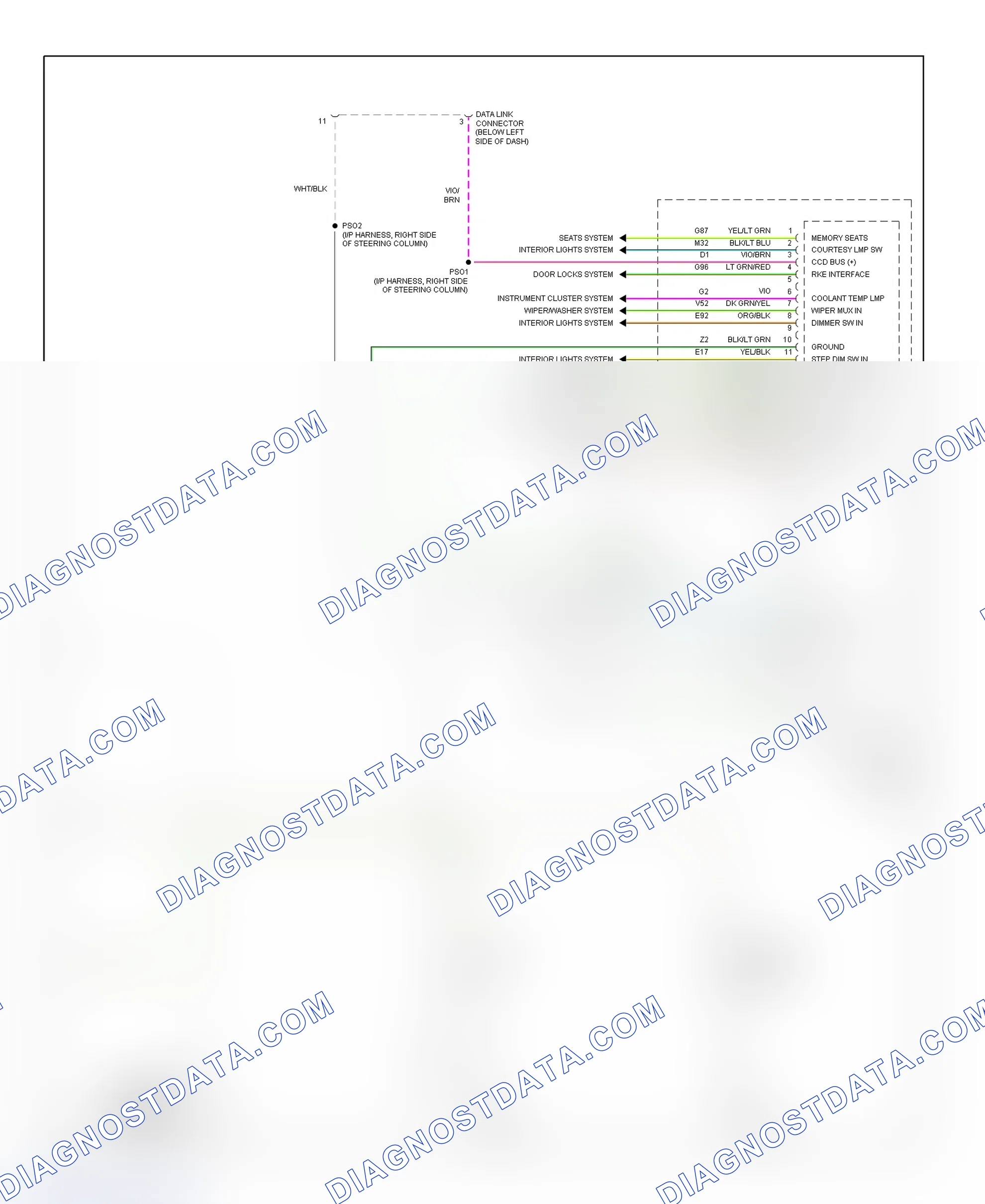 Scheme 76: BCM Wiring Diagram (Caravan, Town & Country, & Voyager - 2 Of 2)