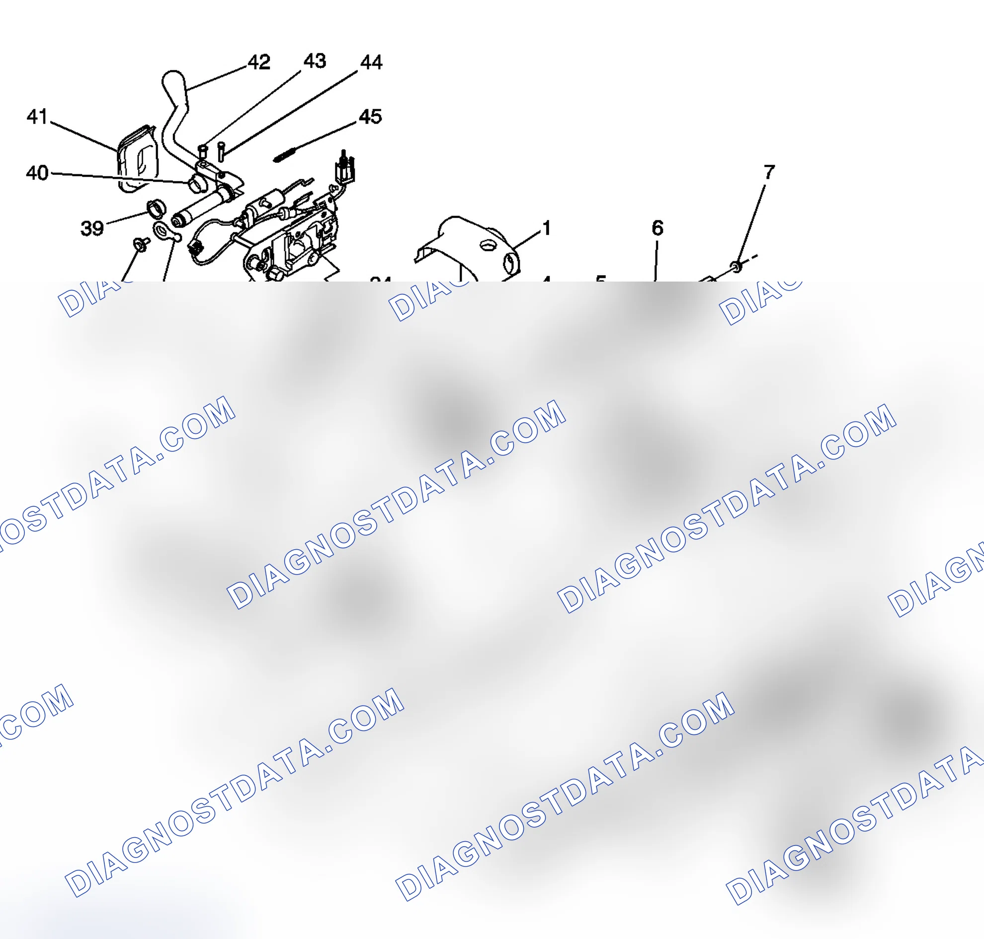Scheme 3: Steering Column Disassembled View (Rendezvous/257)