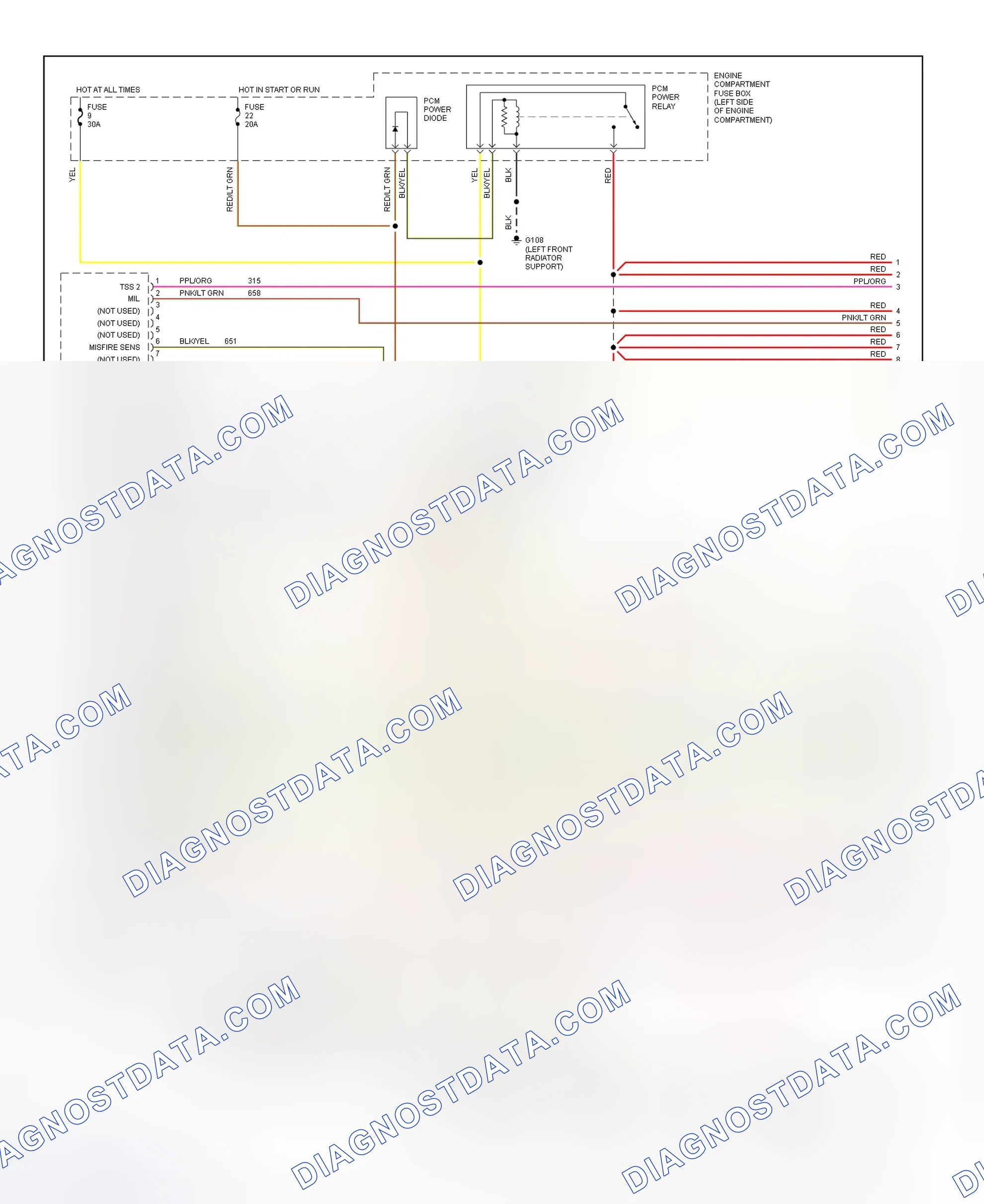 Scheme 93: 4.9L PCM Wiring Diagram (1 Of 4)