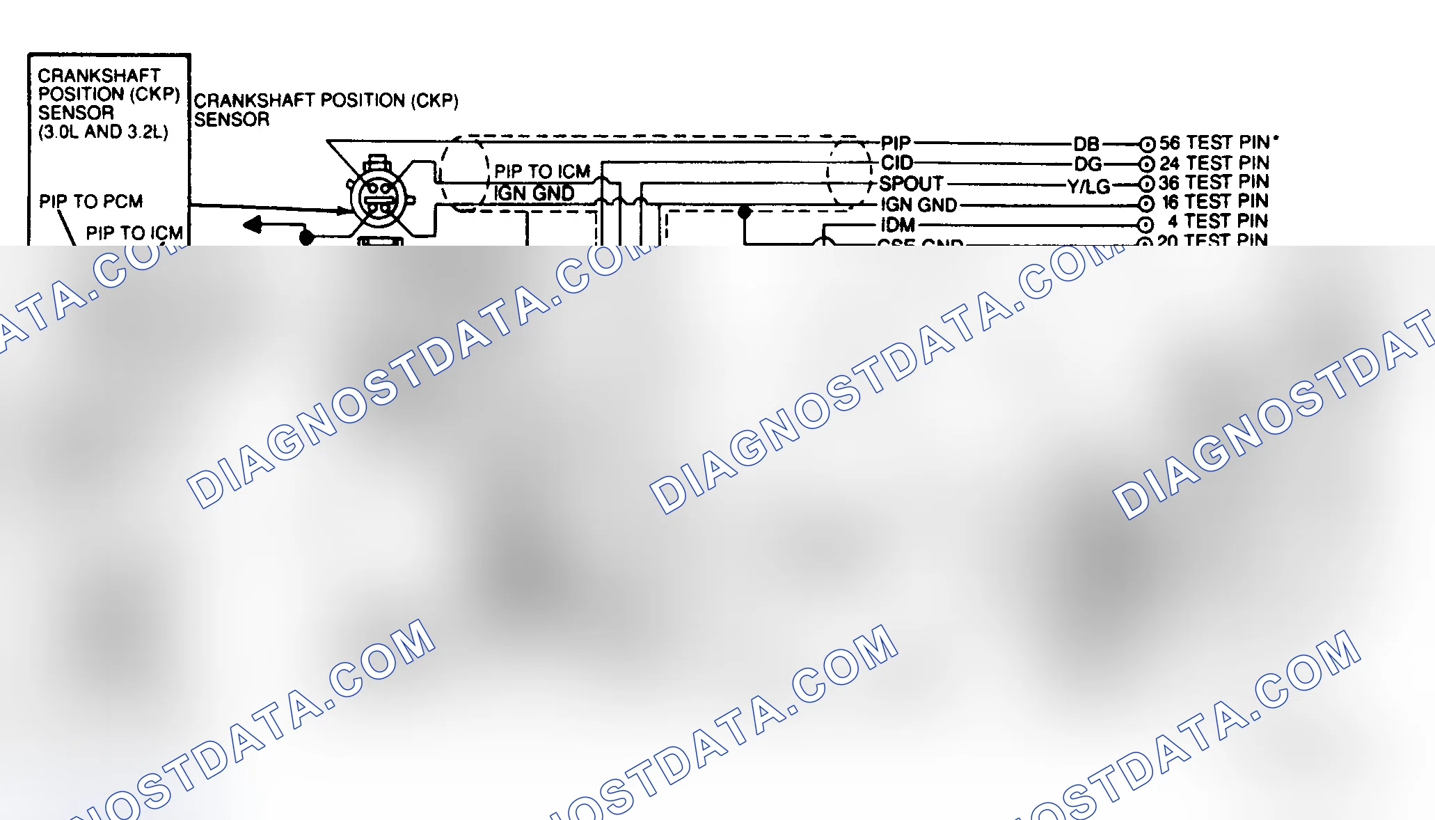 Scheme 222: Ignition System Schematic (3.0L SHO)