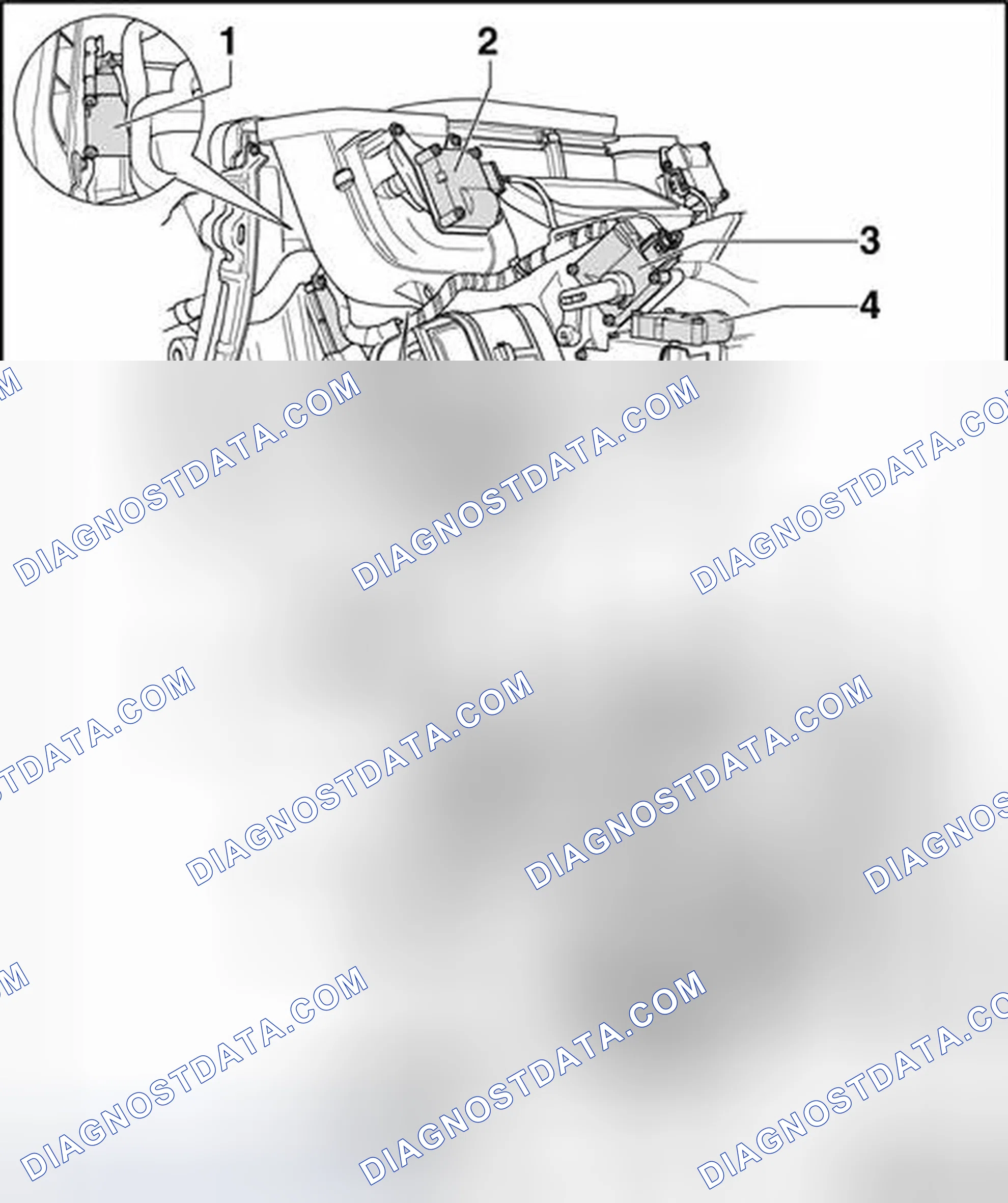 Scheme 85: Air conditioner unit components located in passenger compartment