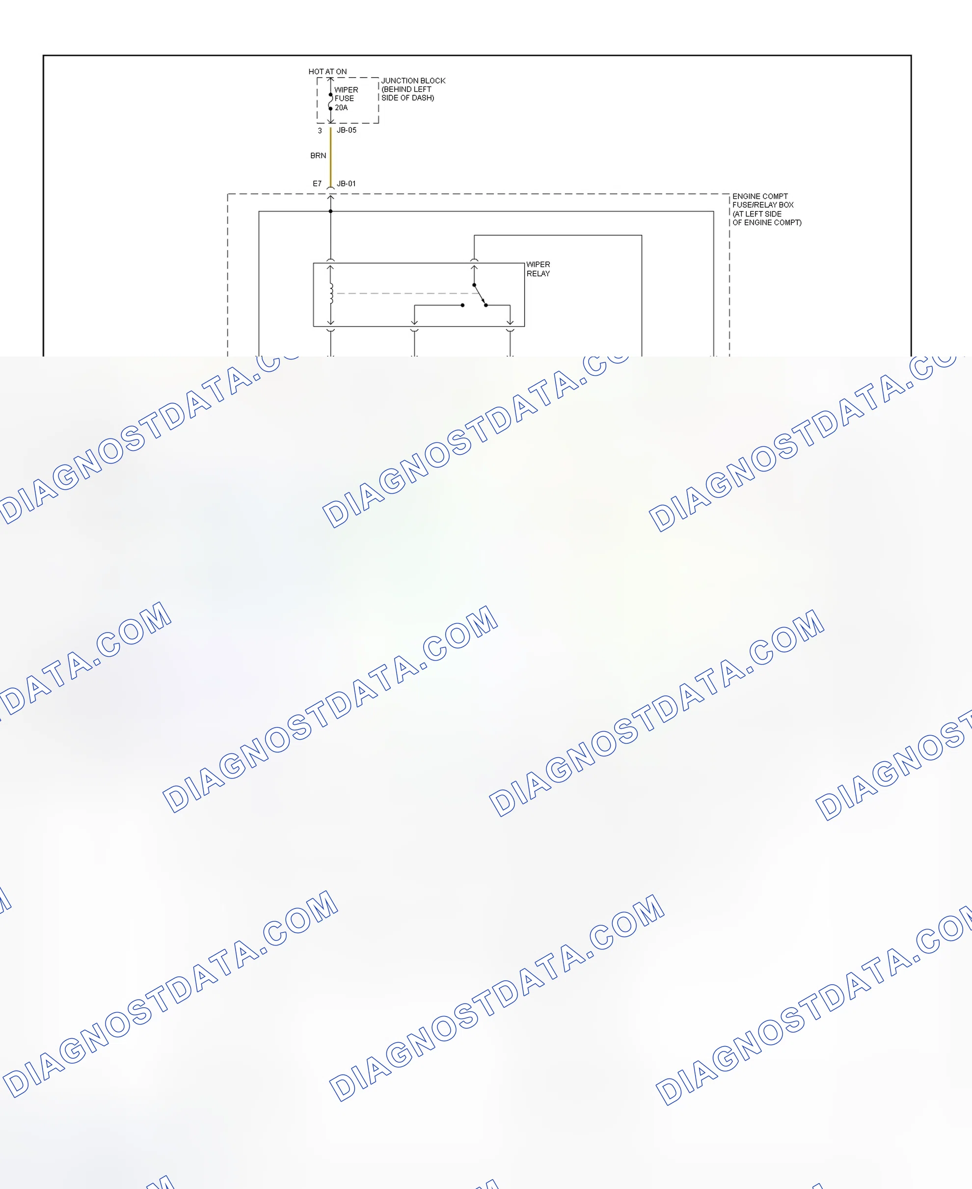 Fig. 21: Wiper/Washer System Wiring Diagram (Optima & Magentis (Canadian))