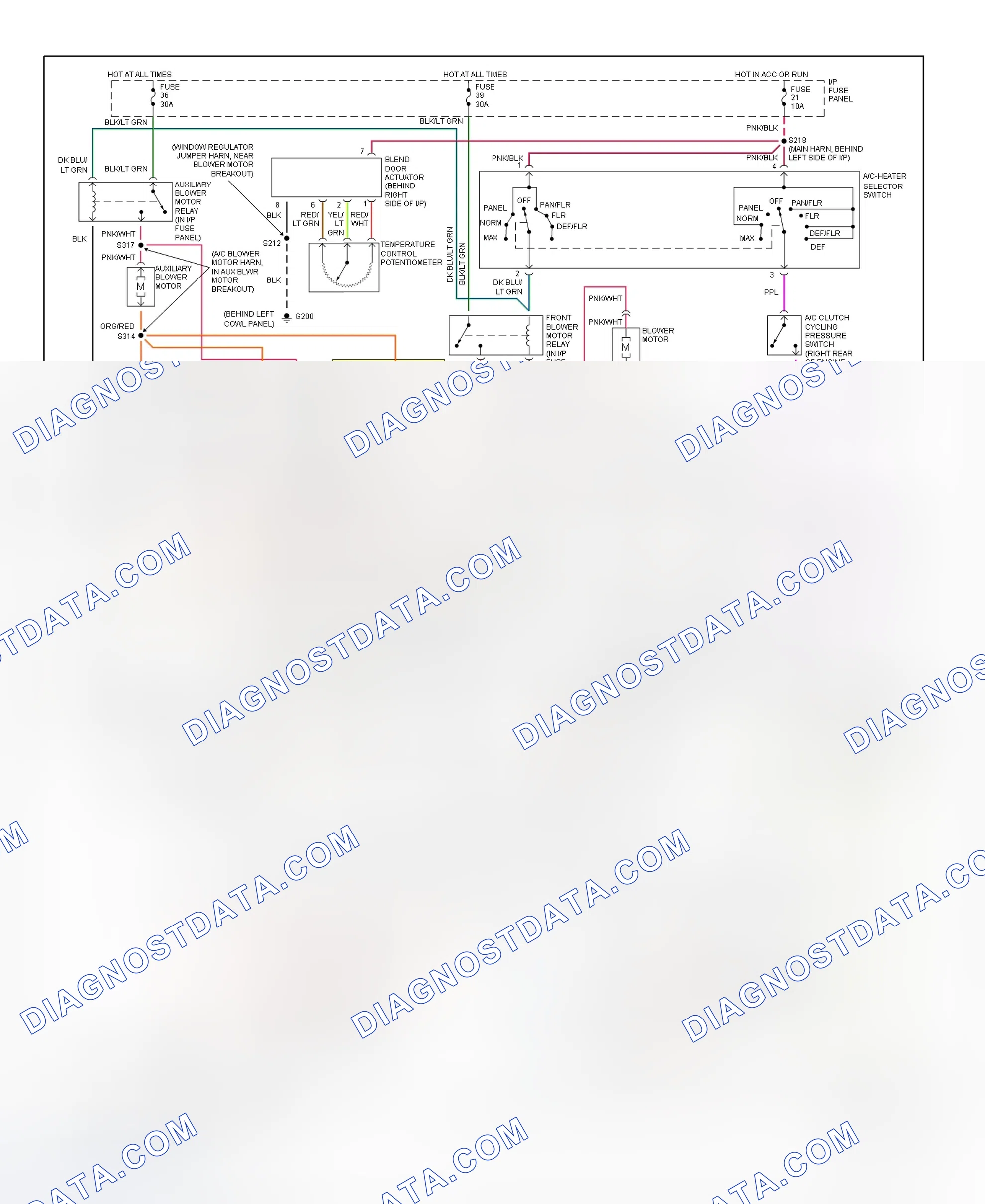 Scheme 5: Manual A/C-Heater System Wiring Diagram (1996-97)