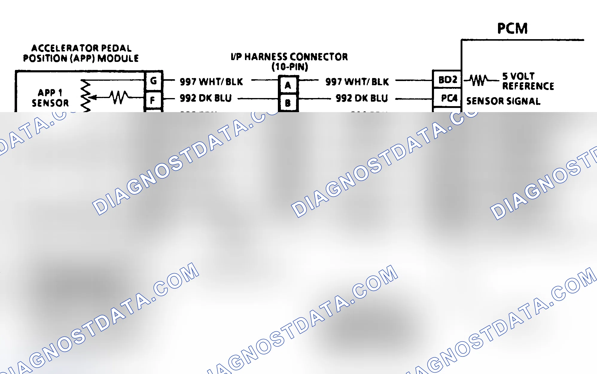 Scheme 185: DTC 21 Schematic ("C" & "K" Series) Accelerator Pedal Position No. 1 Circuit High