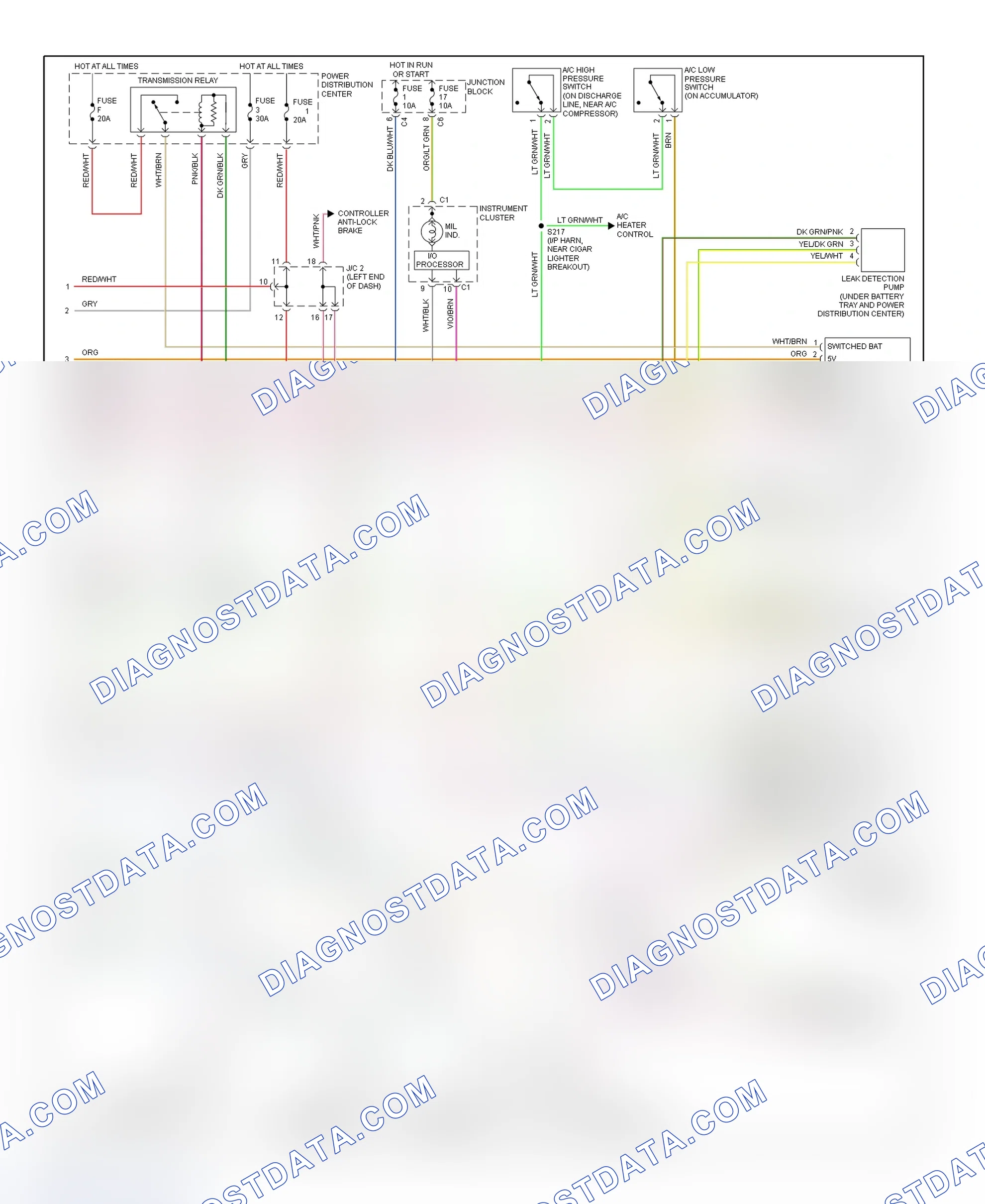 Scheme 33: PCM Wiring Diagram (Dakota - 3.9L & 5.2L - 3 Of 3)