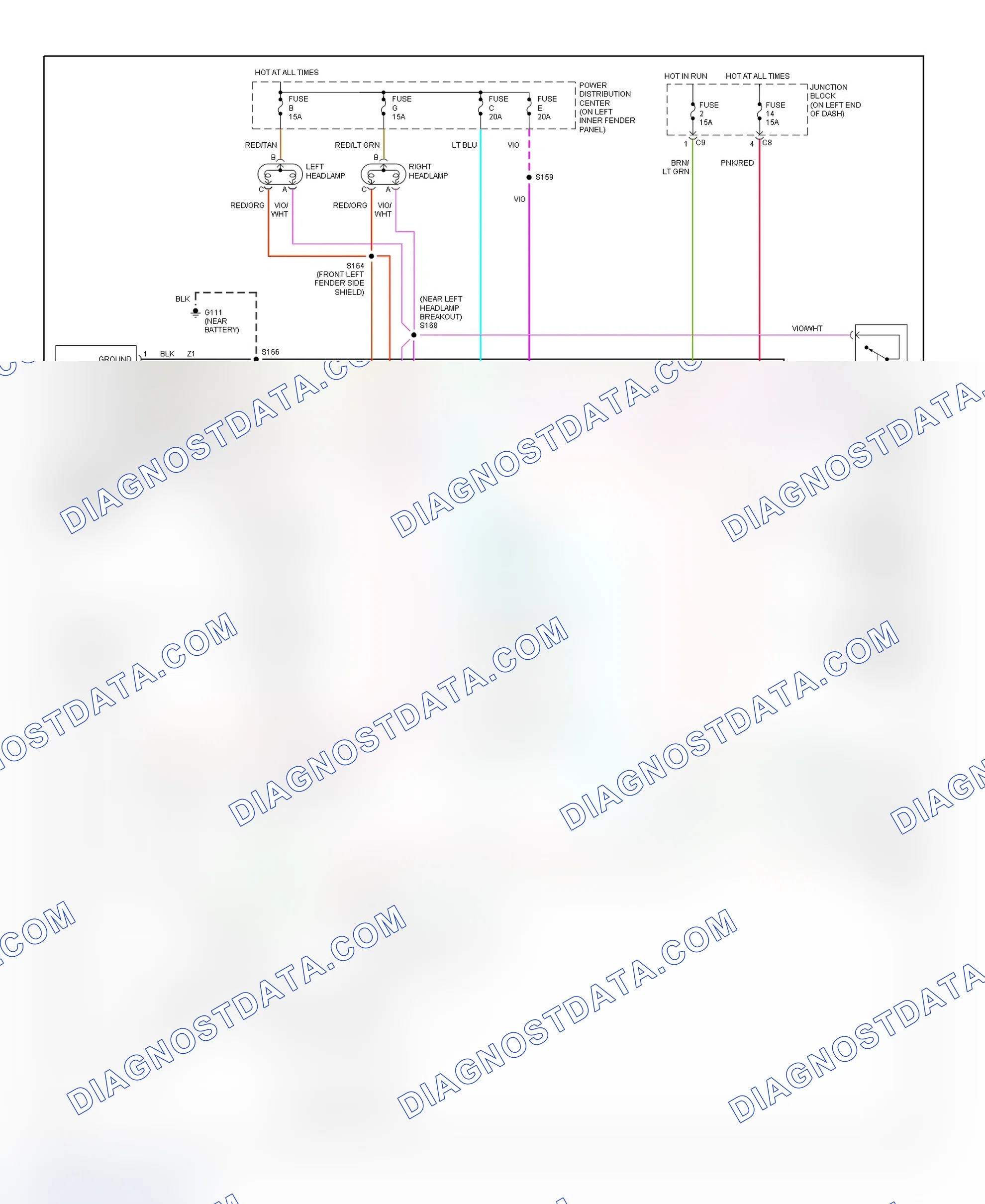 Scheme 17: Daytime Running Lights Wiring Diagram (Dakota)