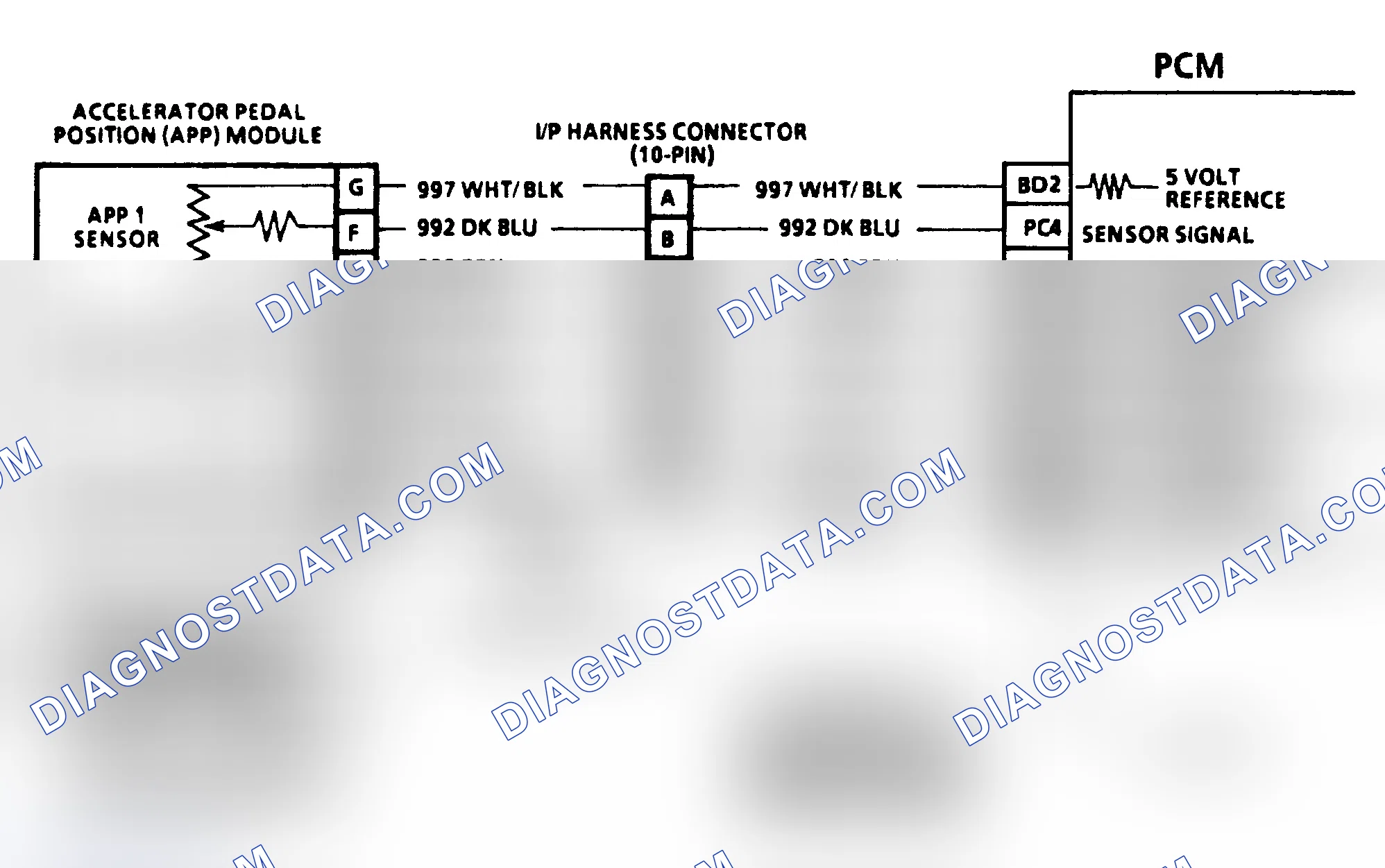 Scheme 329: DTC 21 Schematic ("C" & "K" Series) Accelerator Pedal Position No. 1 Circuit High