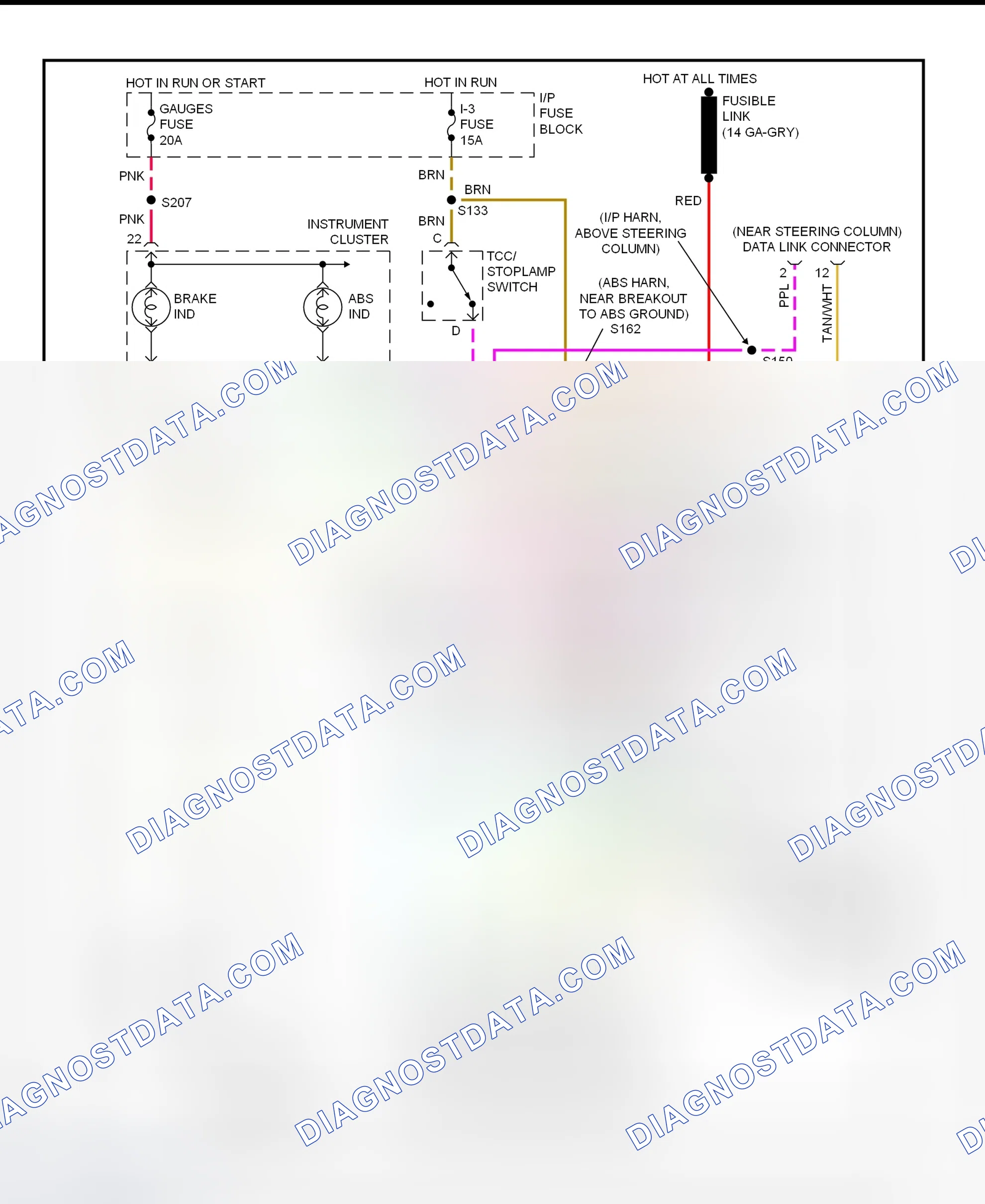 Scheme 8: 4WAL Brake System Wiring Diagram (1998 "P" Series - Motorhome)