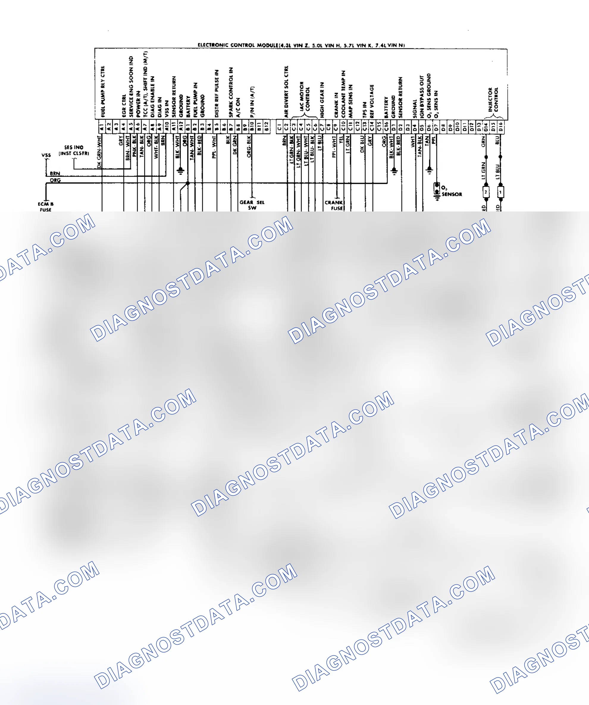 Scheme 68: "G" Series Van (4.3L, 5.0L & 5.7L & 7.4L) Wiring Diagram
