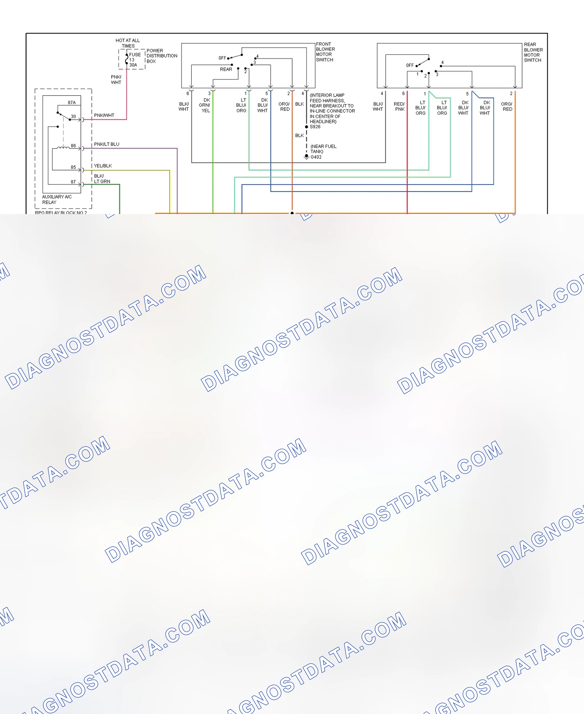 Scheme 4: Automatic A/C-Heater System Wiring Diagram (Expedition & Navigator - 3 Of 3)