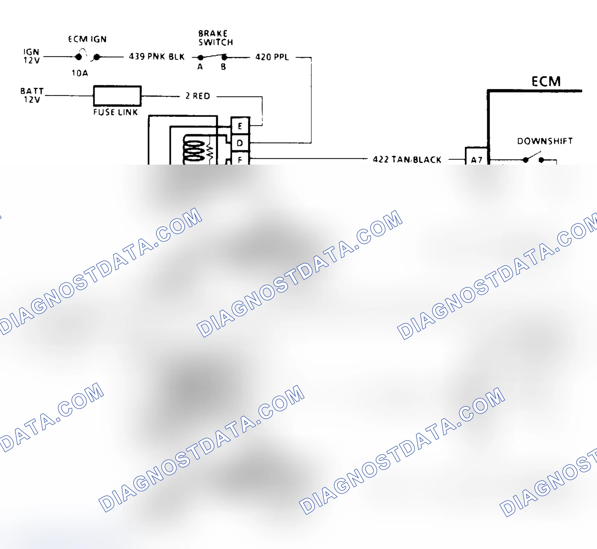 Scheme 157: THM 400 Downshift Control Electrical Diagnosis Schematic