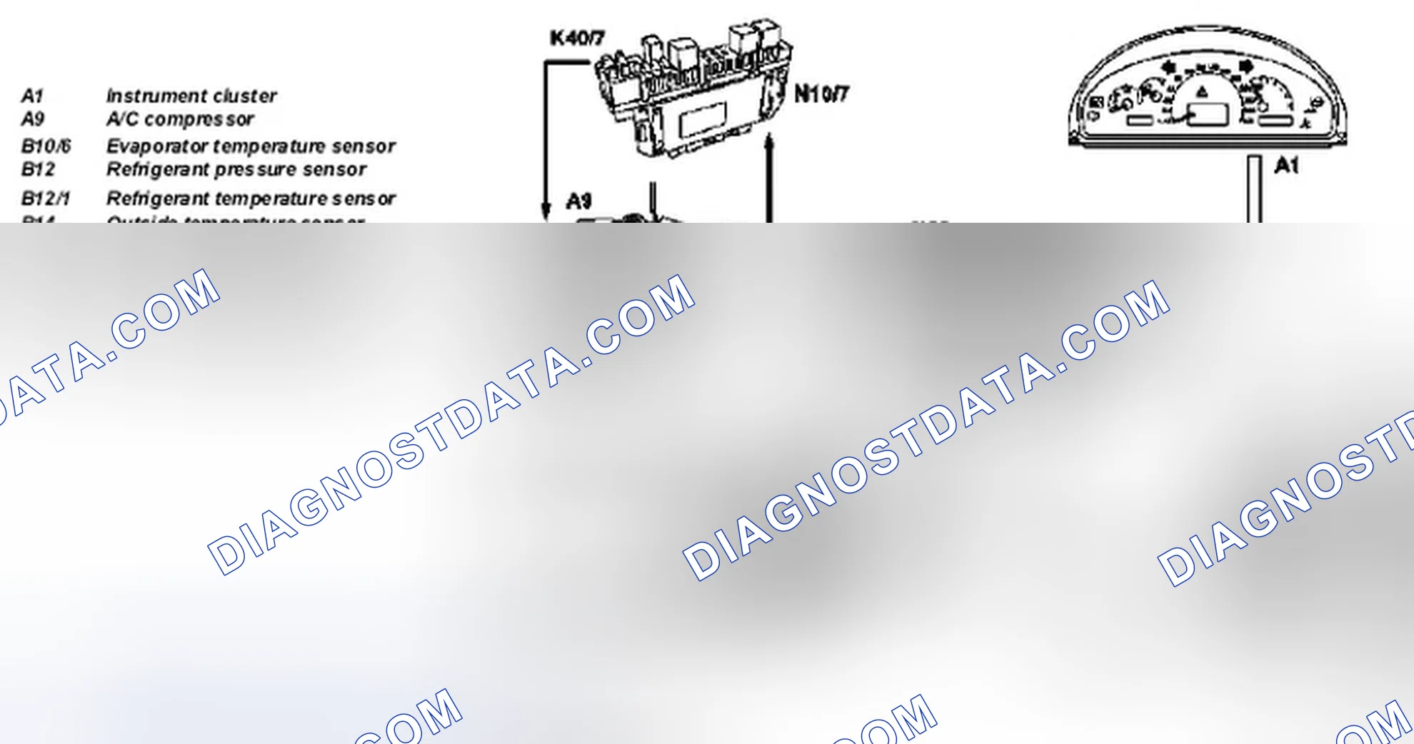 Scheme 116: Identifying A/C Compressor Control Interlinkage Components