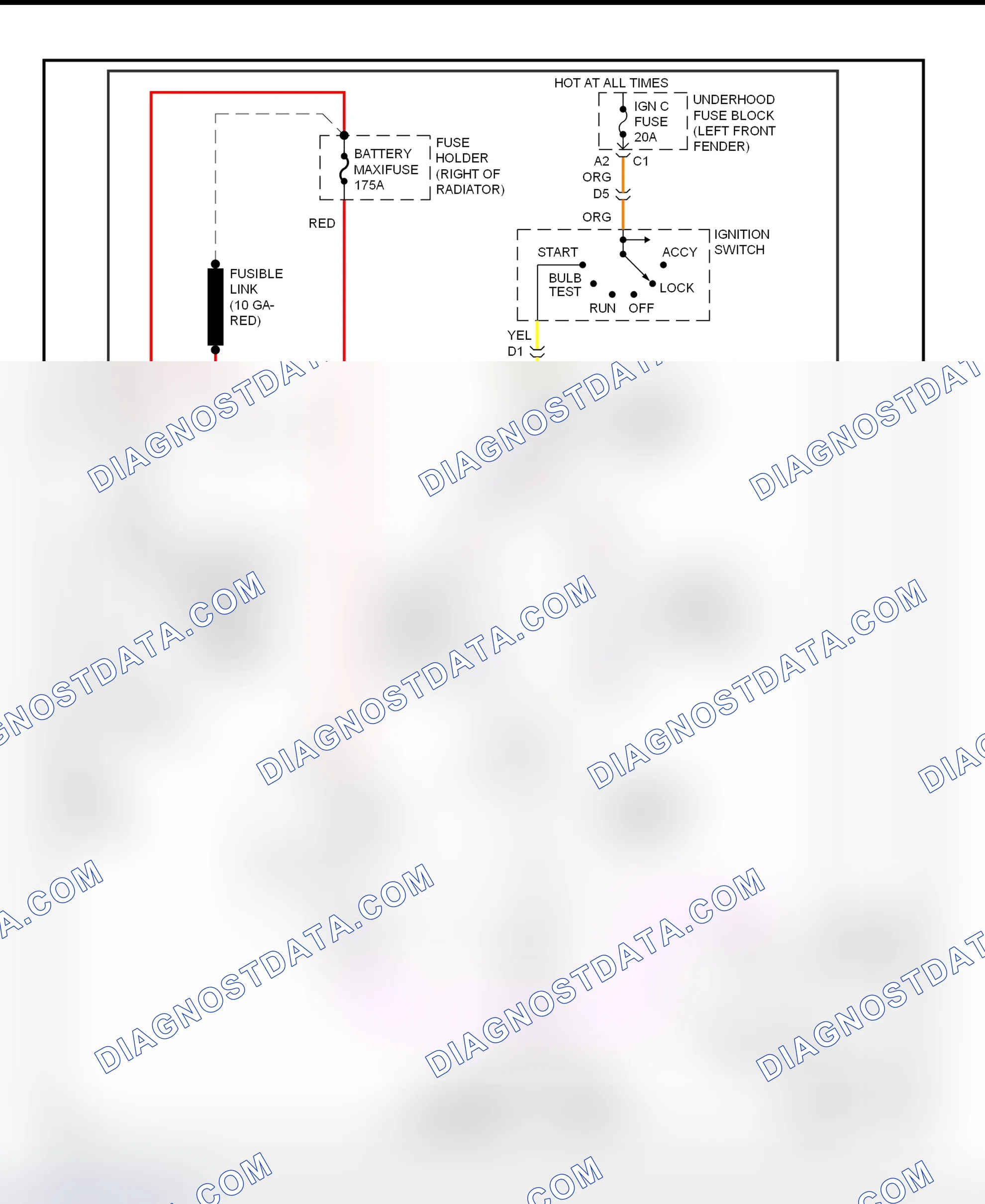 Fig. 13: Starting System Wiring Diagram (Blazer, Bravada, Envoy, Jimmy, Sonoma & S10 Pickup)