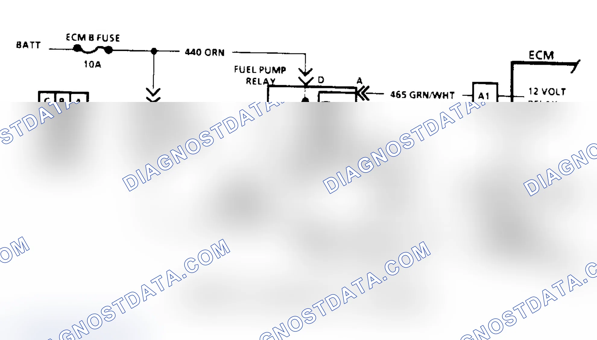 Scheme 82: Code 54, Fuel Pump Schematic (Astro, Safari & "S/T" Series)
