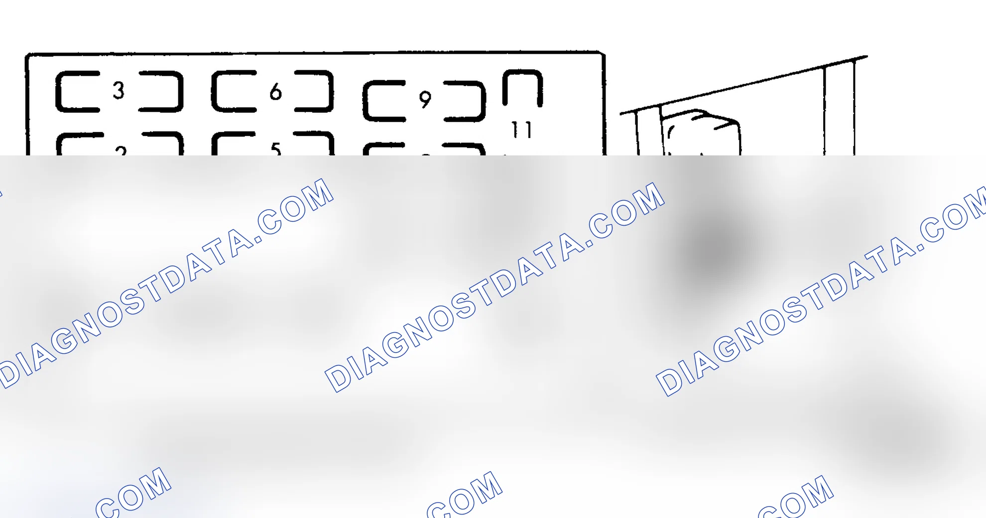 Scheme 6: PASSENGER COMPARTMENT FUSE PANEL IDENTIFICATION (1987-90)