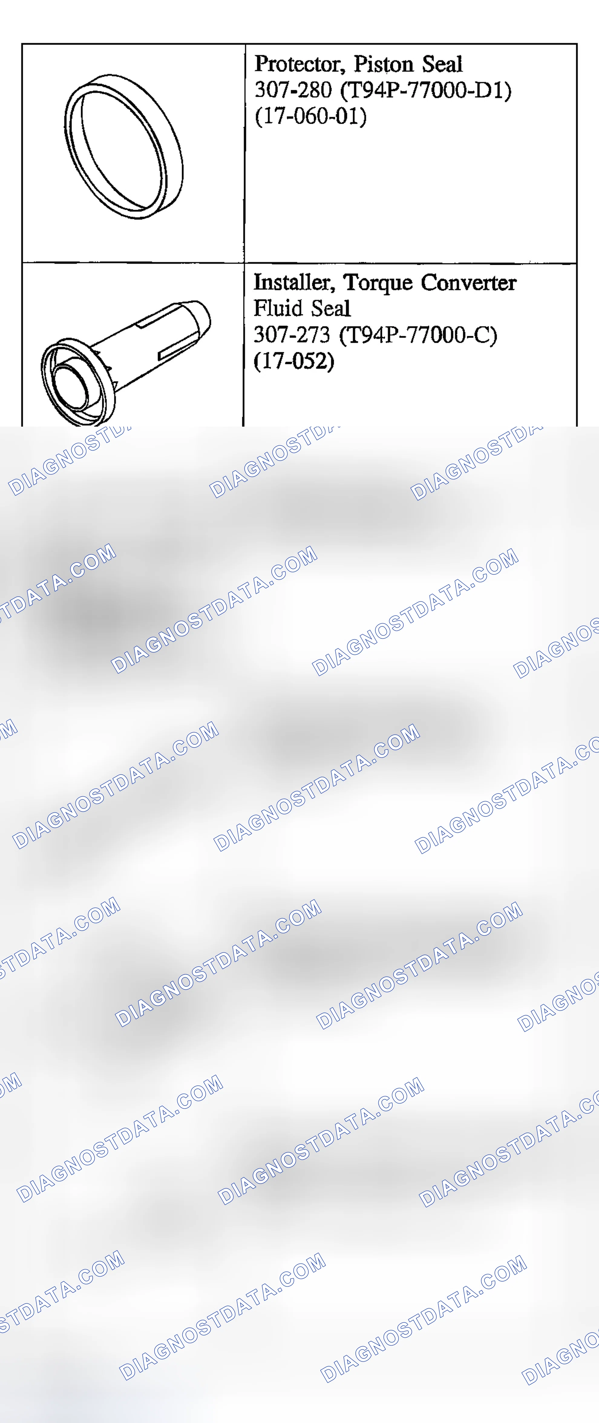 Scheme 307: Special Tool(s)