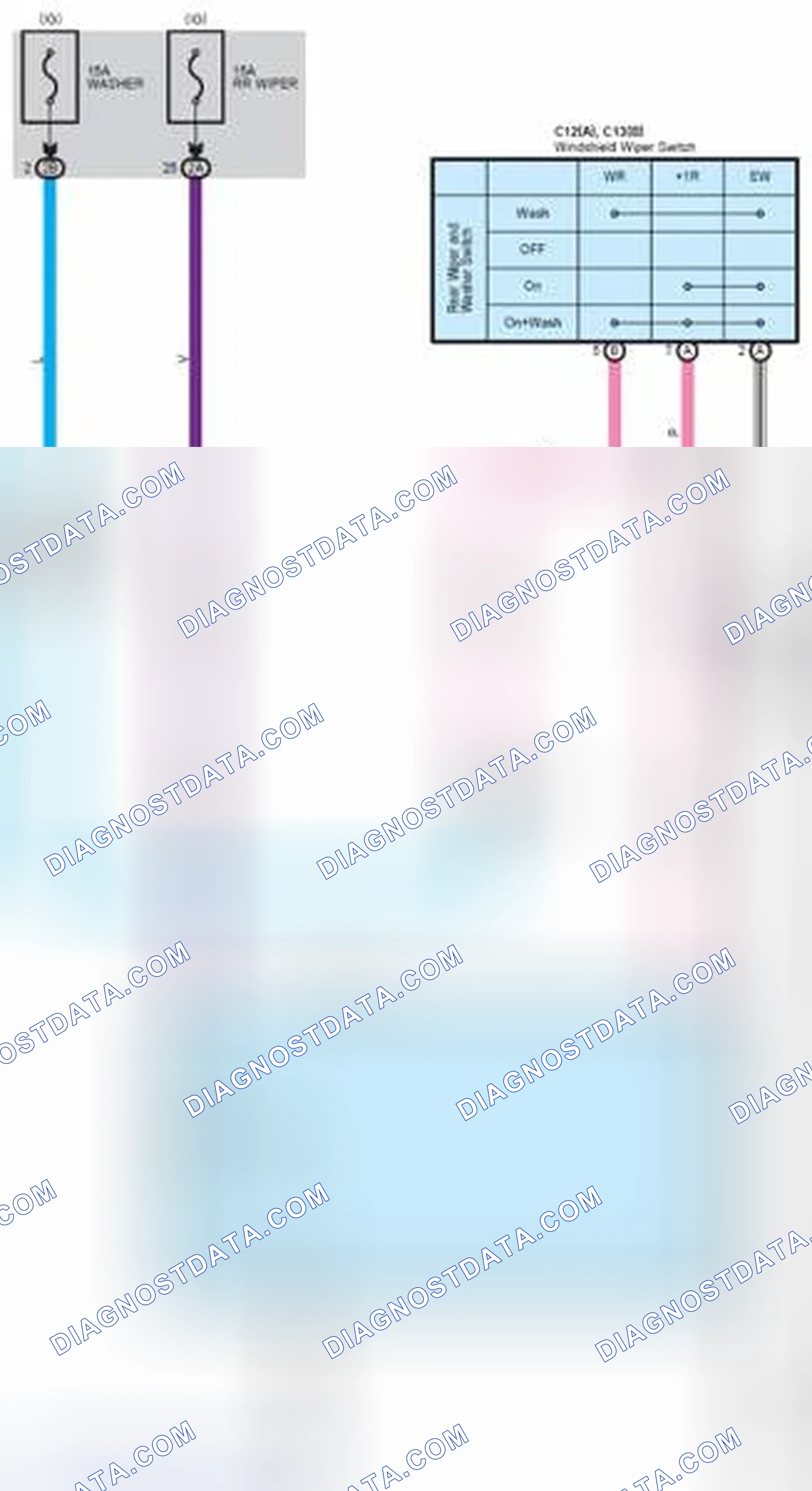 Scheme 119: Rear Wiper and Washer