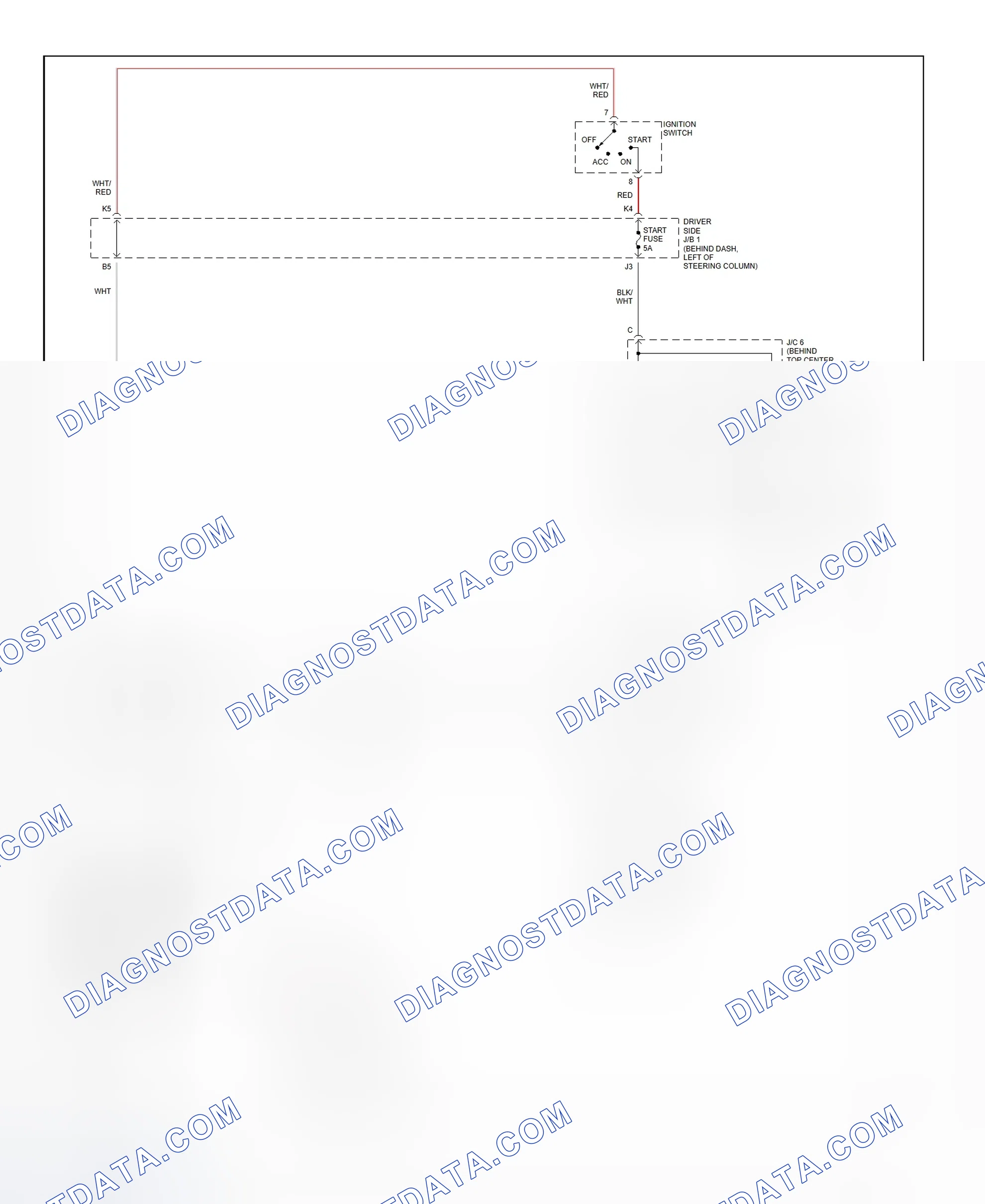 Fig. 29: Starting System Wiring Diagram (Sienna)