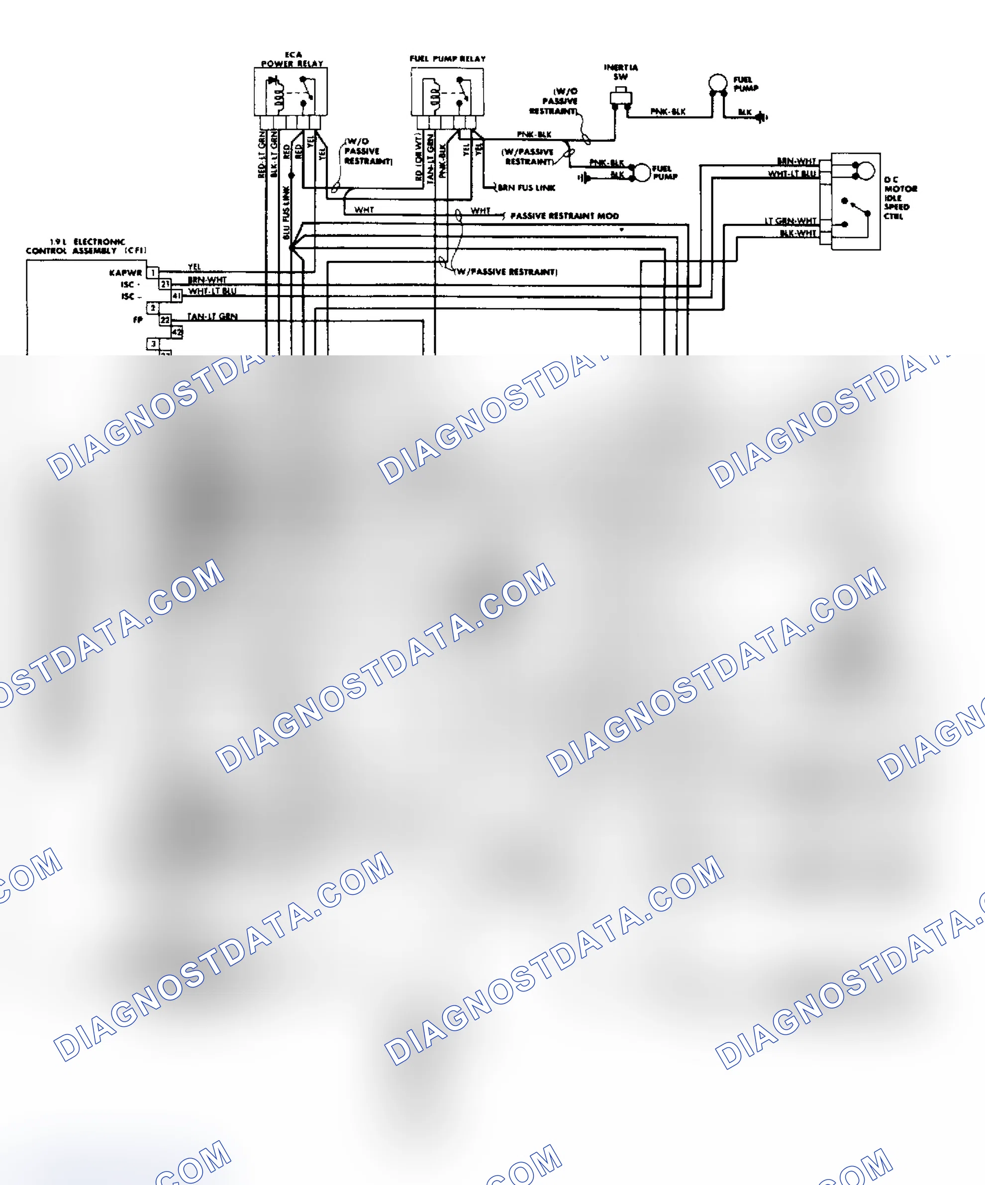 Scheme 29: 1.9L Escort CFI System Wiring Diagram
