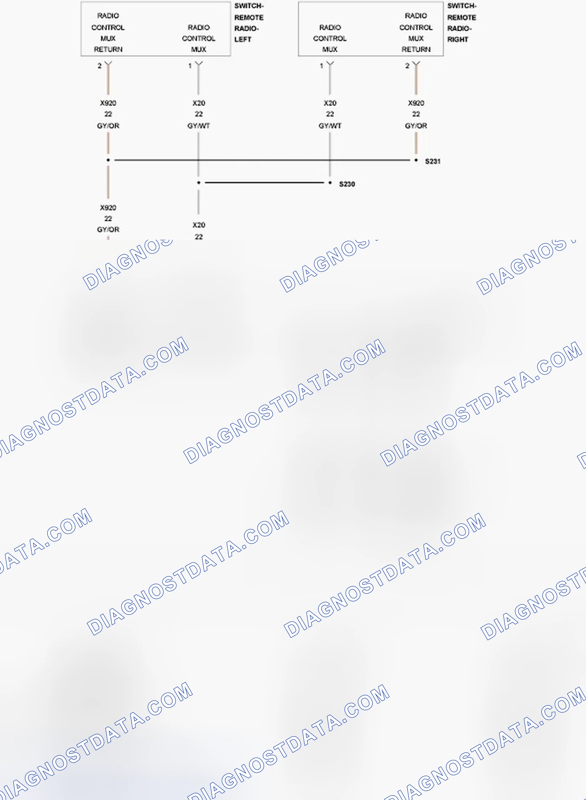 Scheme 3: B1427-REMOTE RADIO SWITCH INPUT CIRCUIT HIGH - WITHOUT EVIC