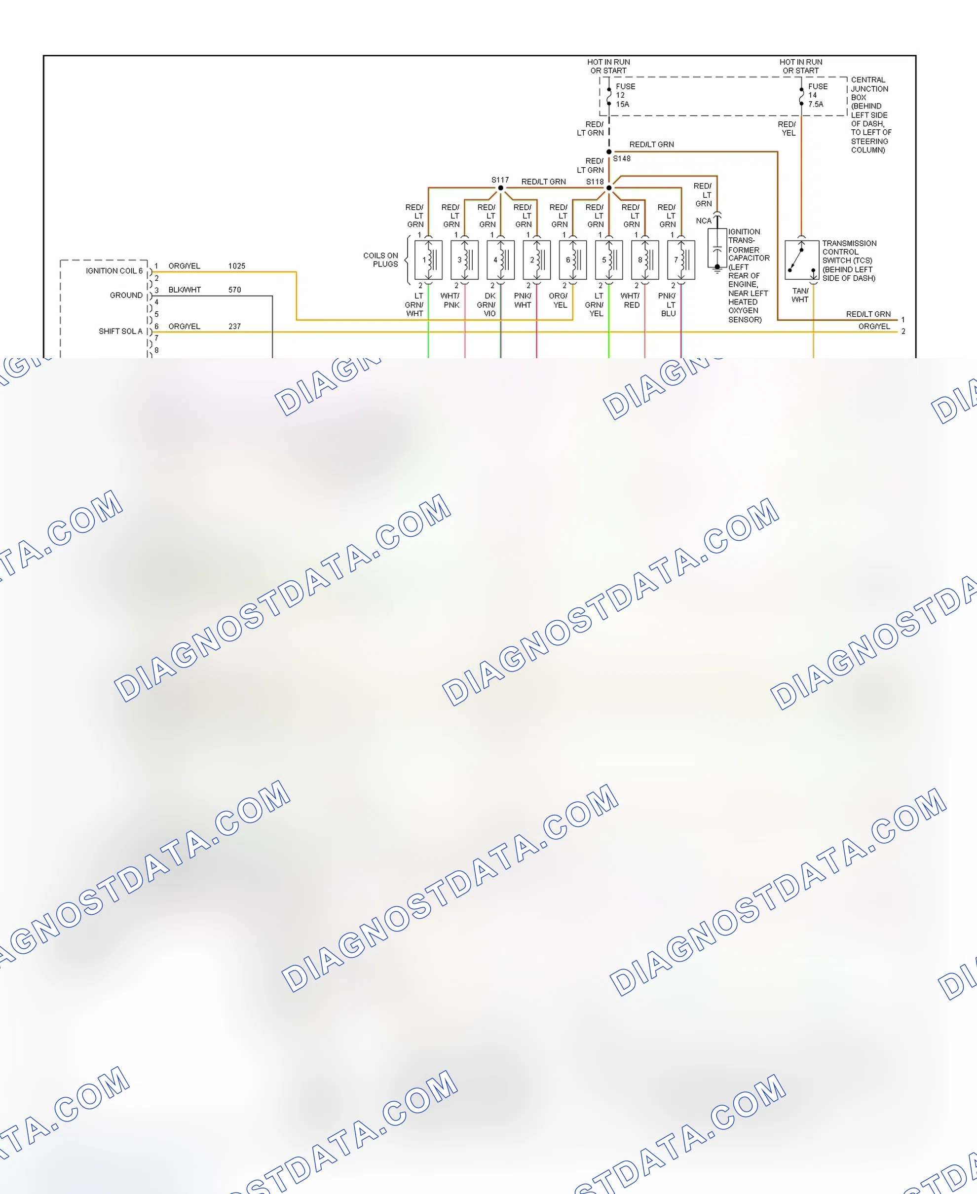 Scheme 174: PCM Wiring Diagram (Town Car - 4.6L - 1 Of 3)