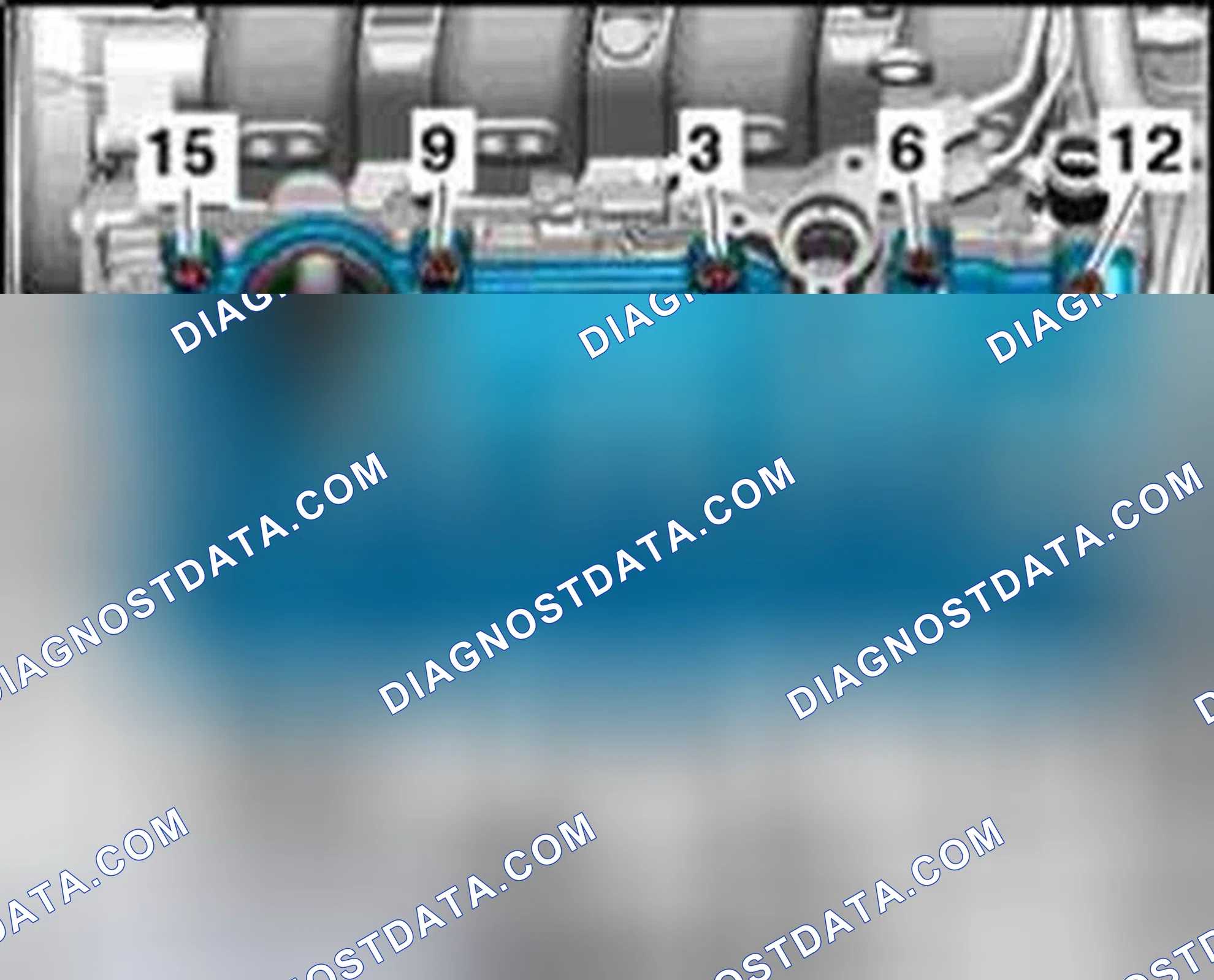 Scheme 25: Left cylinder head cover tightening sequence