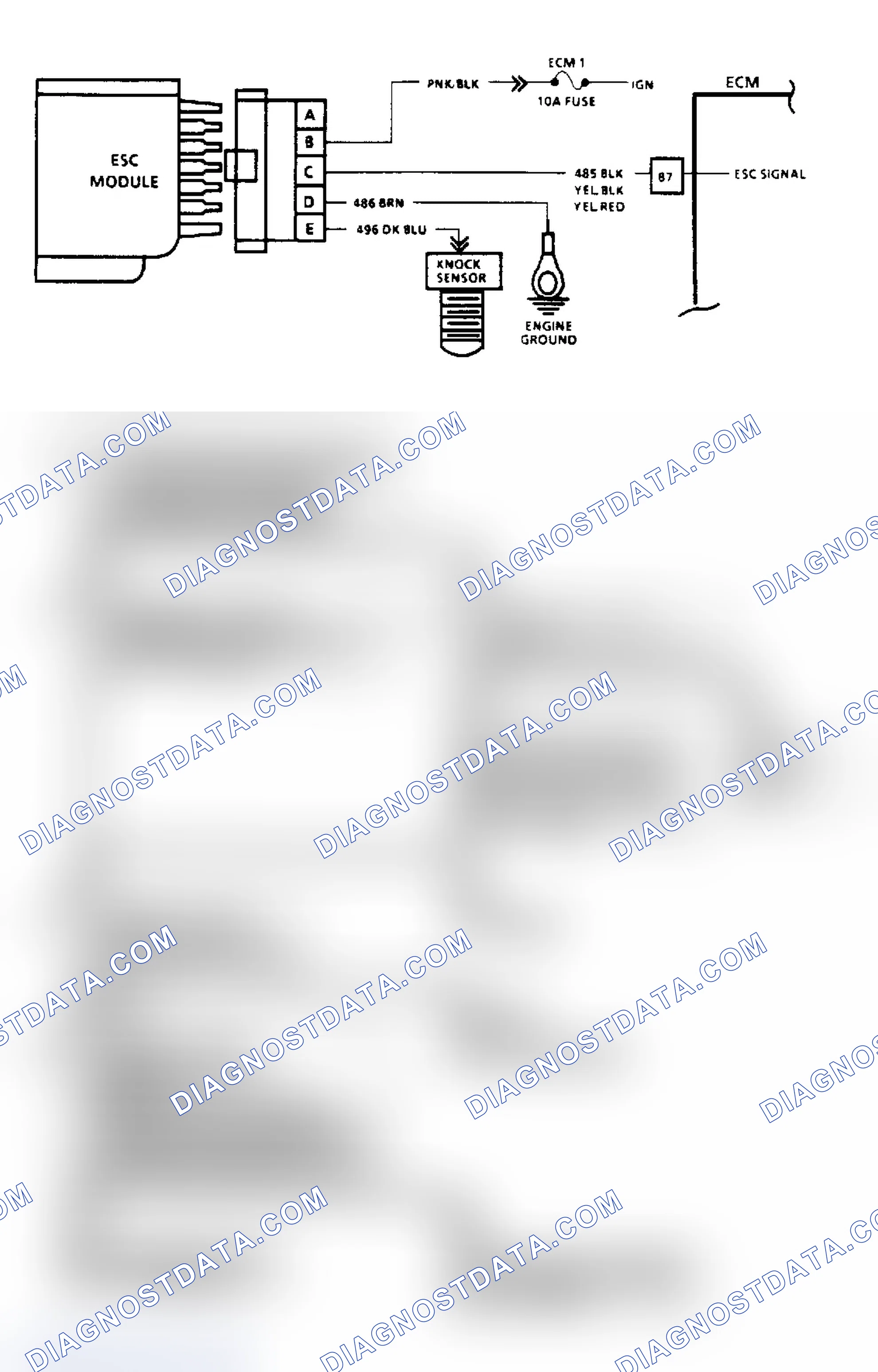 Scheme 137: Electronic Spark Control Check (Except 2.5L & 7.4L Engines) - Flow Chart & Schematic